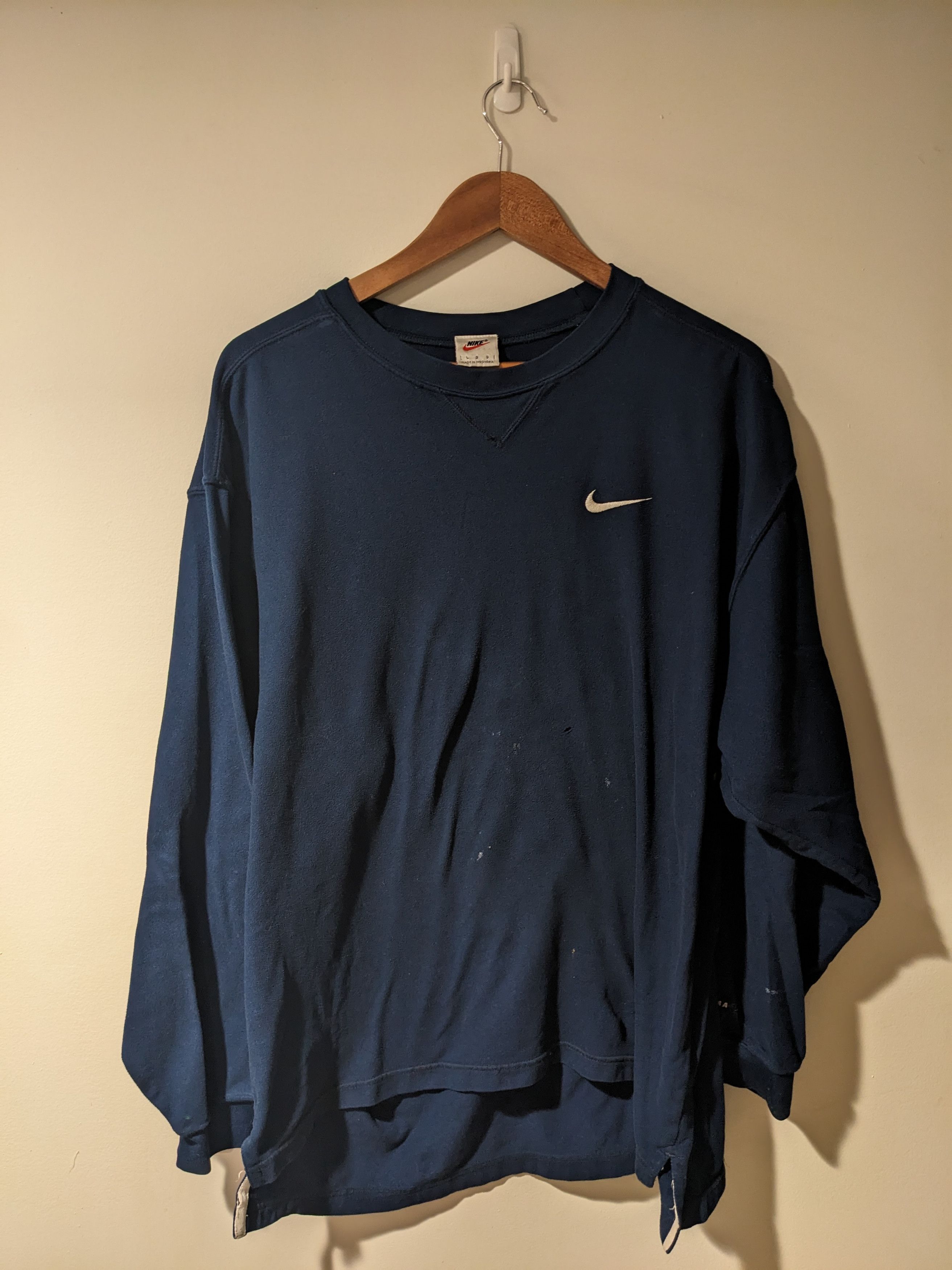 Nike × Vintage Vintage 90s Nike Mini Swoosh Thermal Fit Long-Sleeve Size US L / EU 52-54 / 3 - 1 Thumbnail
