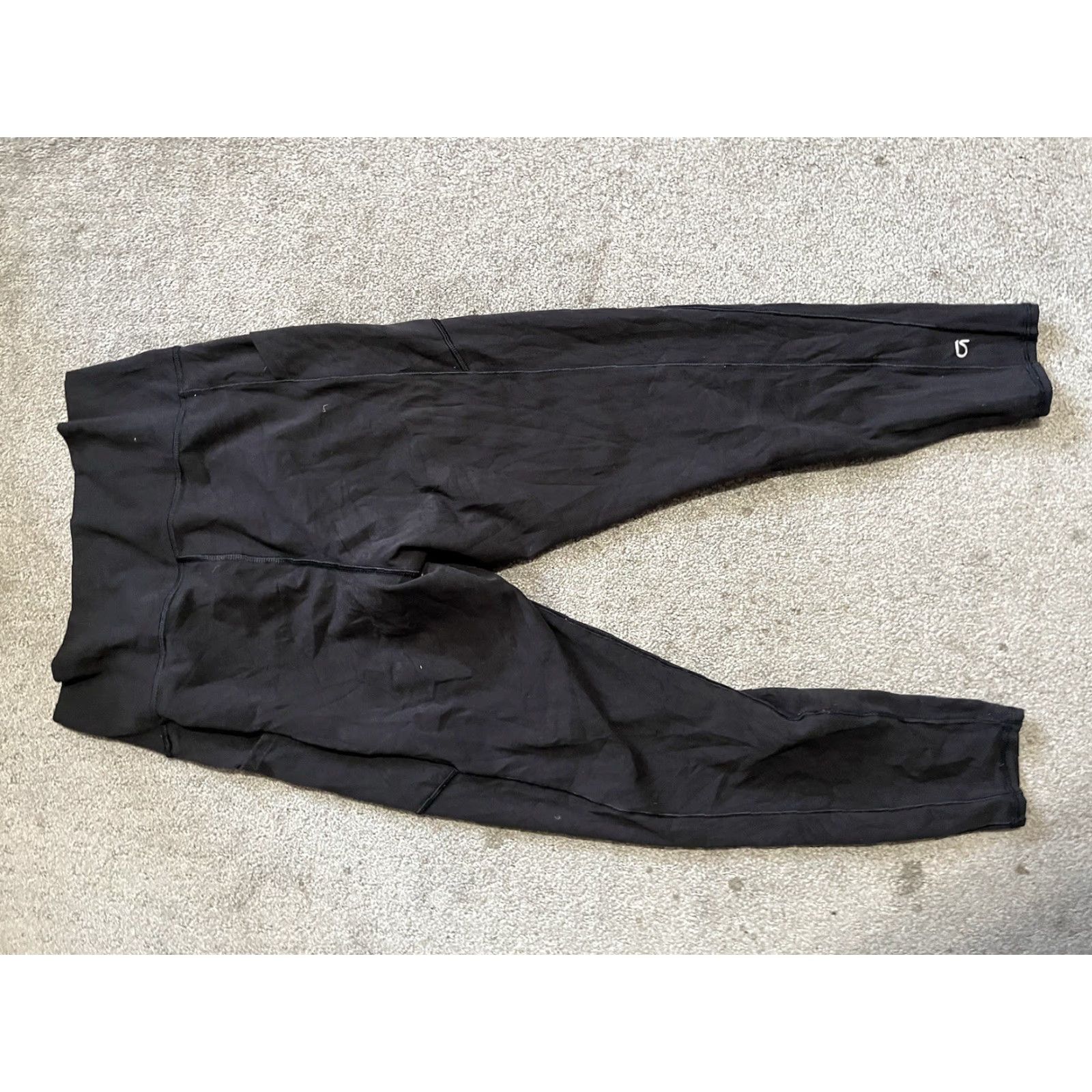 Vintage GapFit PowerMove High Rise Leggings with Pockets Black large Leggings Women's Athletic Slim Ankle Pockets 90s? Size 36" / US 14 / IT 50 - 3 Thumbnail