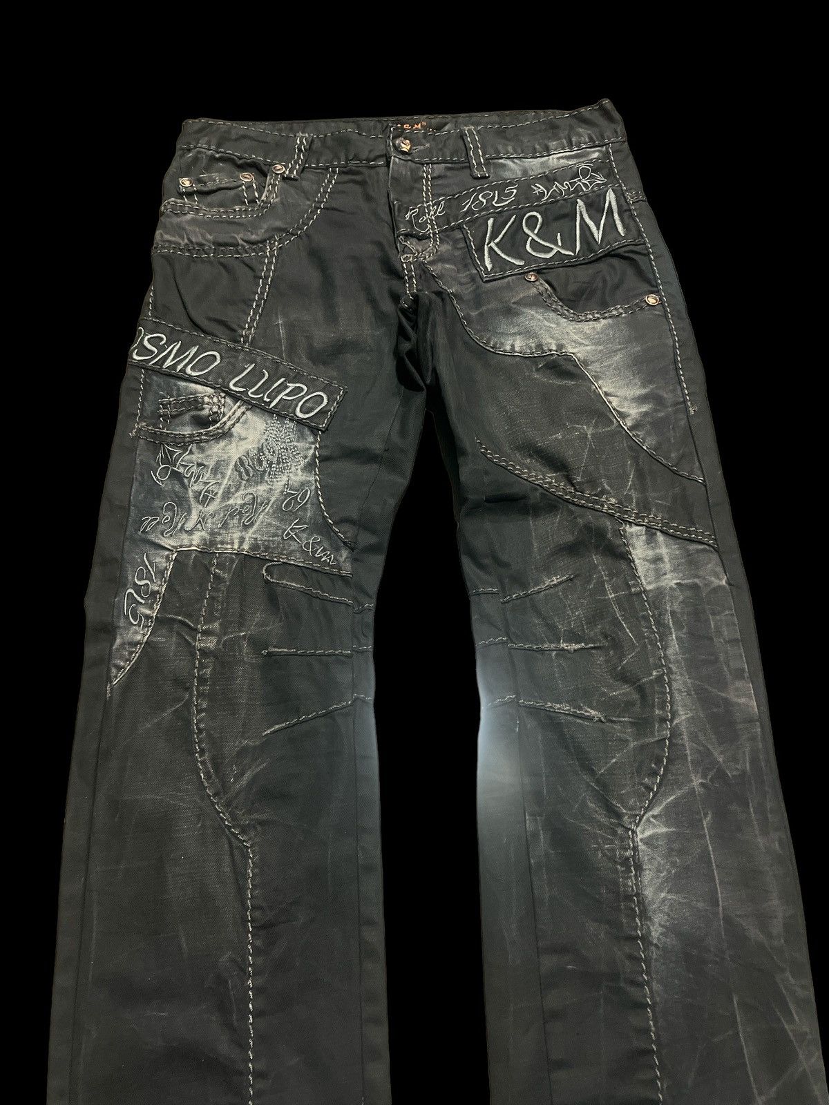 Other SICK🔥K&M JEANS DISTRESSED DENIM PANT Size US 31 - 4 Thumbnail