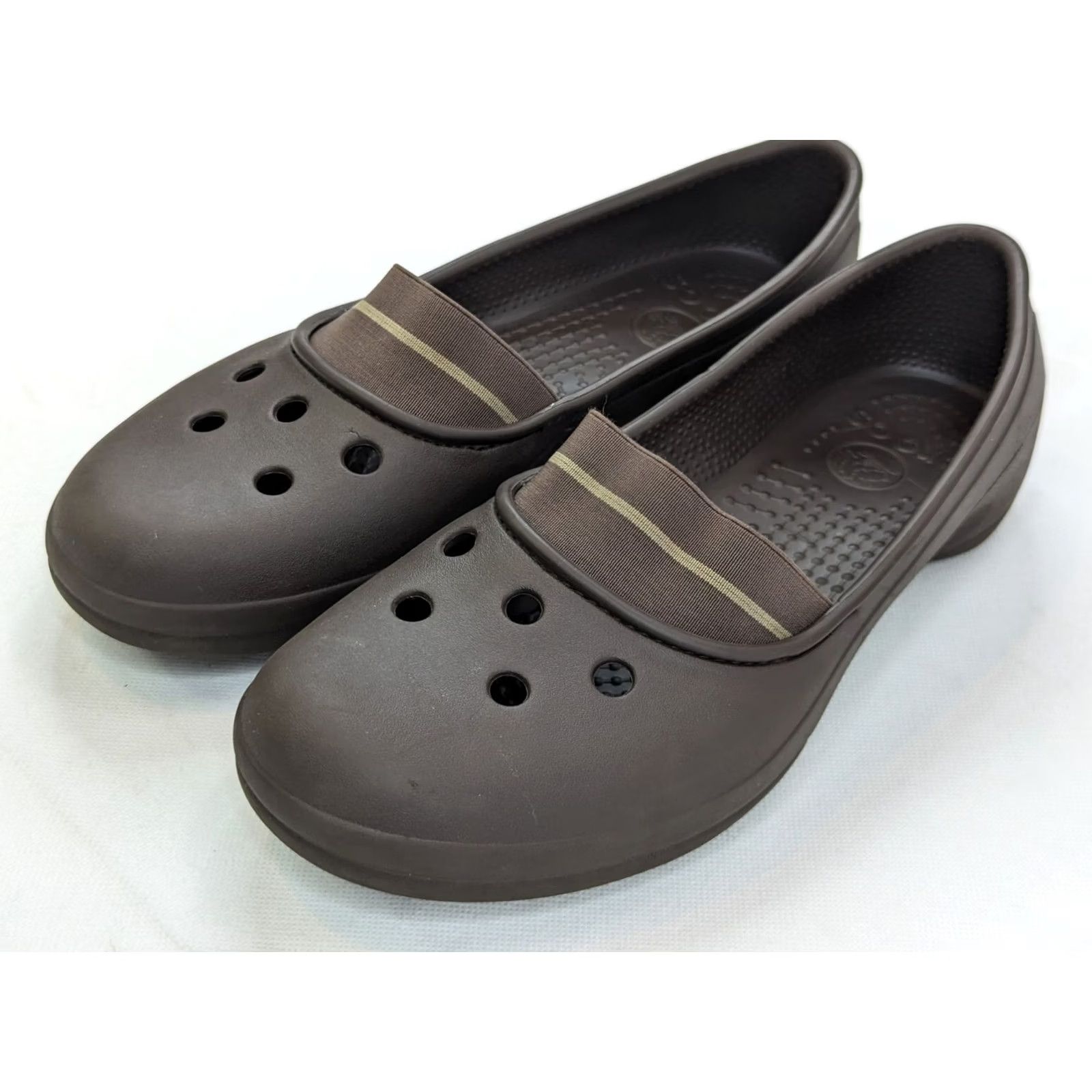 Crocs Crocs Juneau Brown Elastic Vamp Flats Women 10 Slip On Comfort Closed Toe Casual Shoes Womens Shoes Slips-On Brown Crocs Juneau Size US 10 / IT 40 - 7 Thumbnail