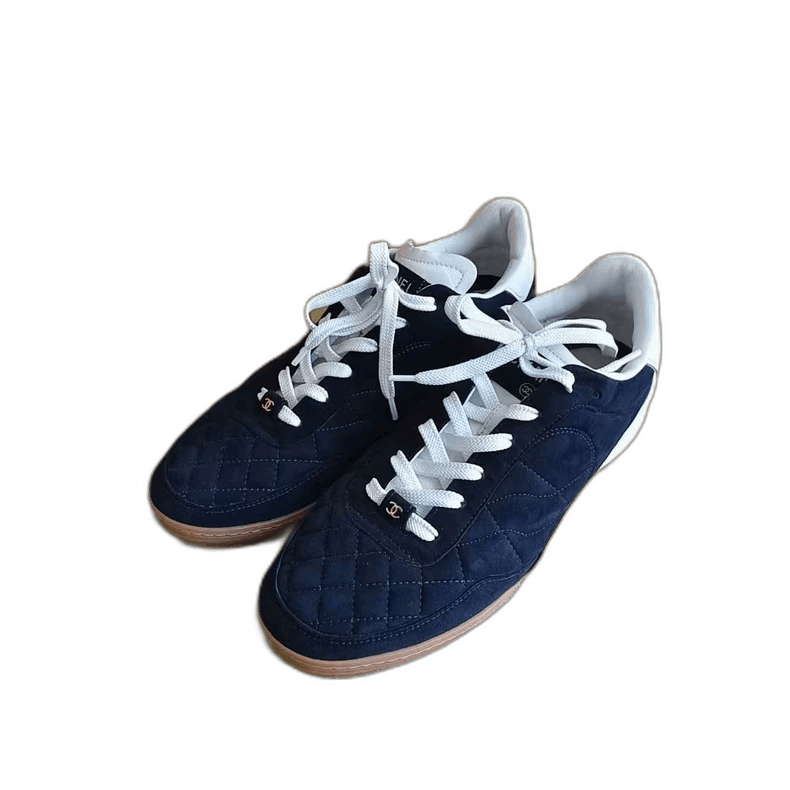 Chanel Chanel Suede Sneakers in Navy Blue Size US 8 / EU 41 - 1 Thumbnail