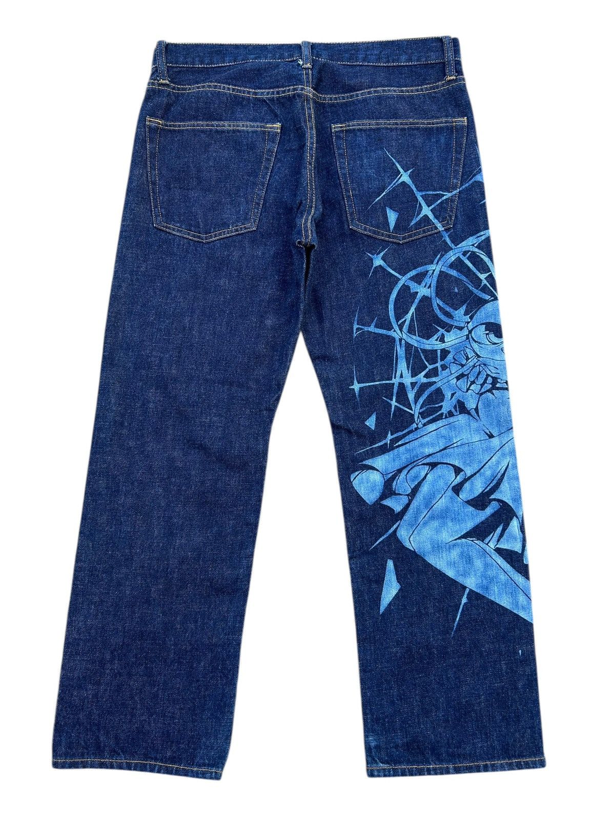 Kapital Japanese Anime character Denim Jeans Size US 34 / EU 50 - 2 Thumbnail
