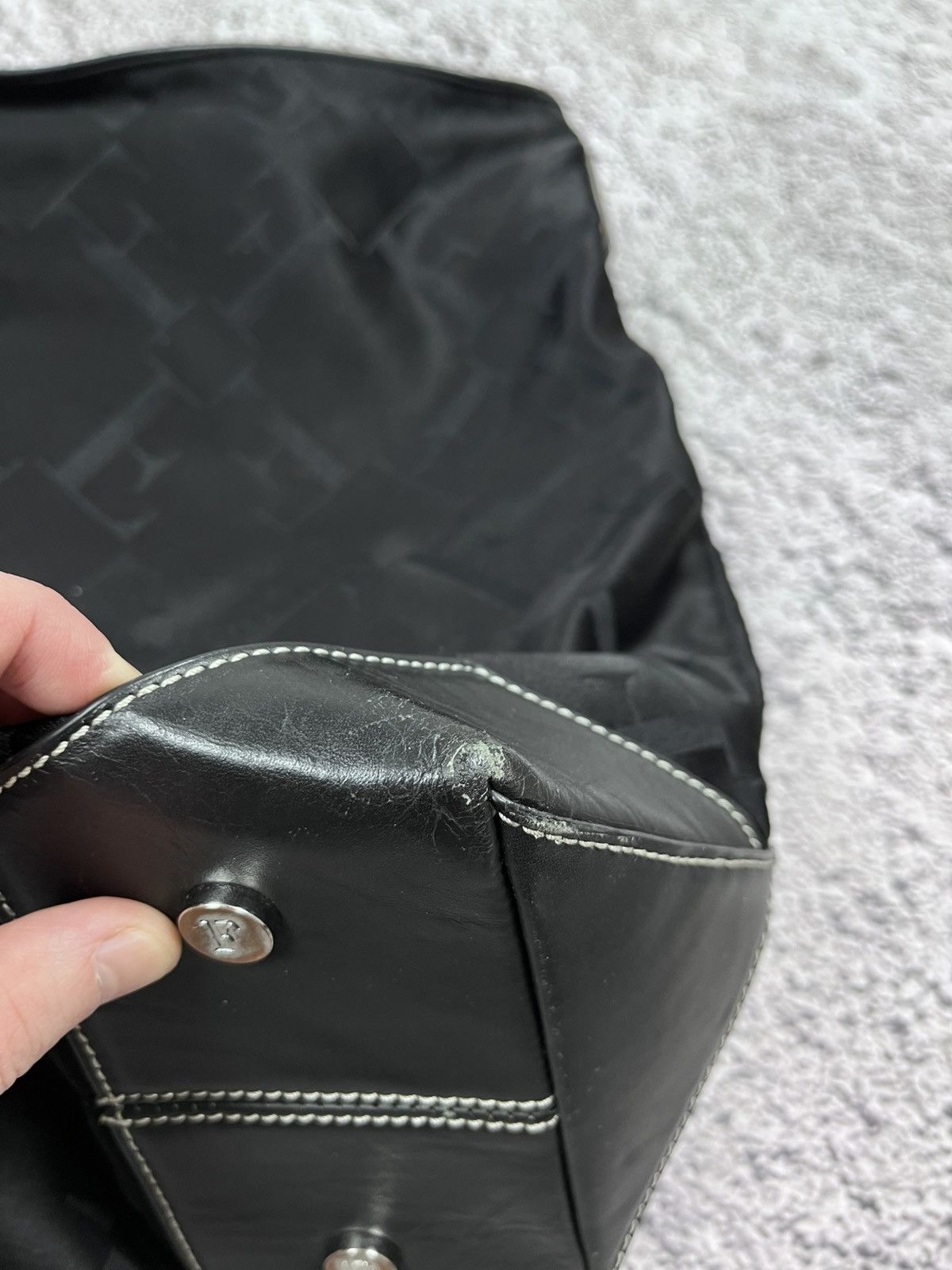 Gianfranco Ferre Vintage Ferre Milano F Monogrammed Logo Hobo Bag Gothic Size ONE SIZE - 7 Thumbnail
