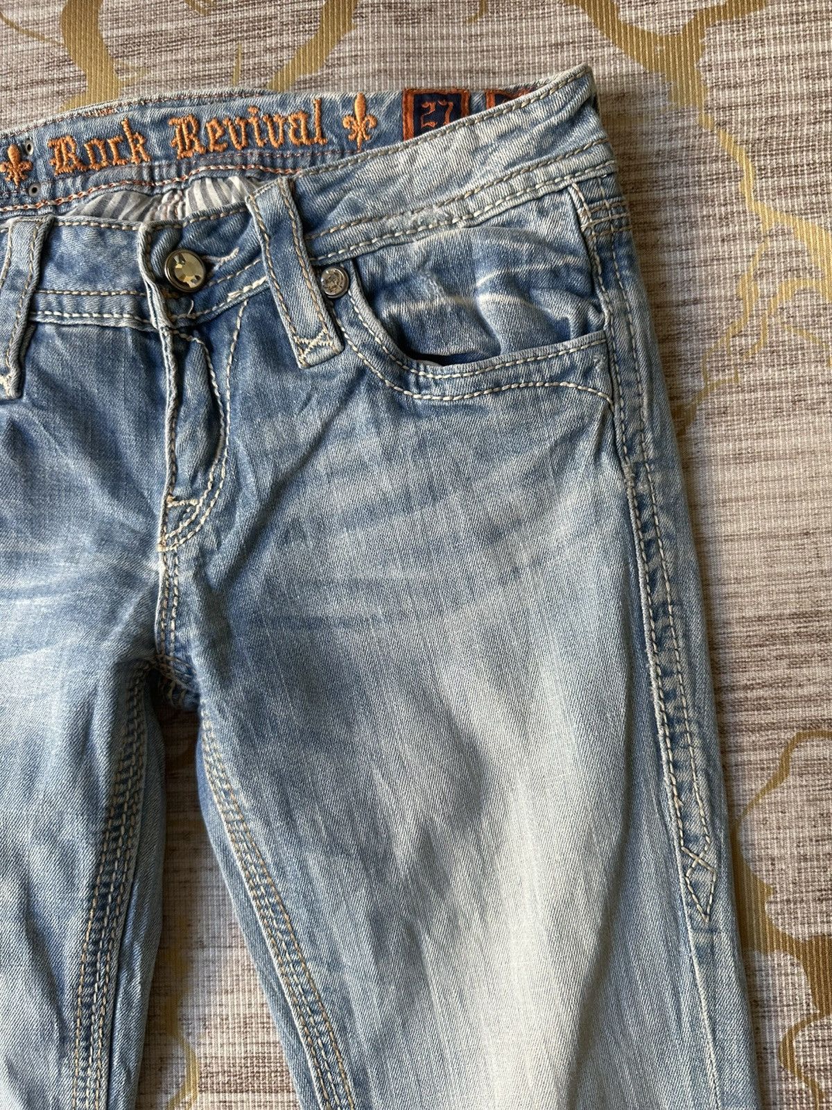 Rock Revival FLARE Rock Revival Distressed Jeans Size 28" / US 6 / IT 42 - 12 Thumbnail