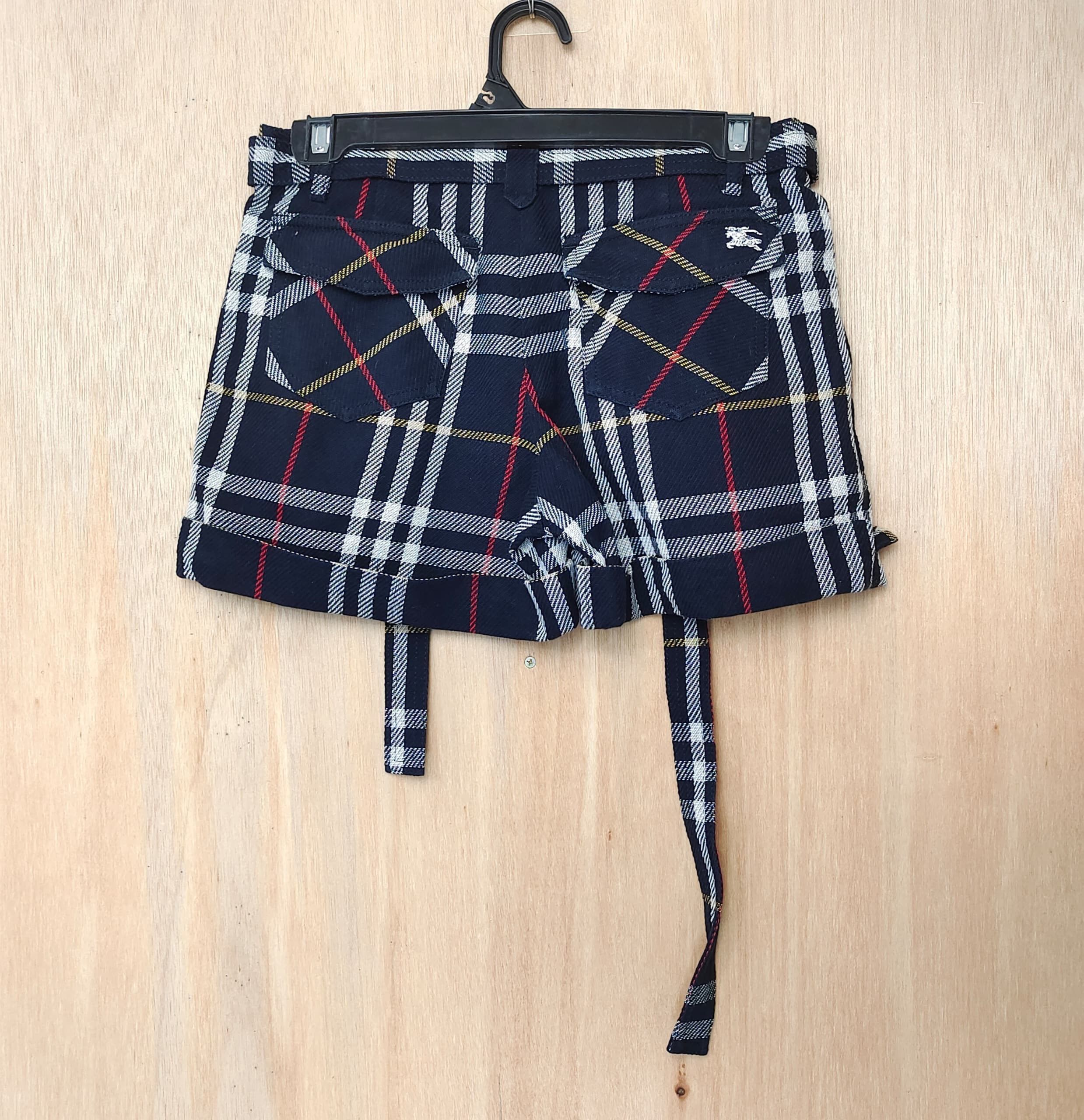 Burberry × Gosha Rubchinskiy BURBERRY BLUE LABEL NOVA CHECK HIGH WAIST MINI SHORT PANTS Size 28" / US 6 / IT 42 - 2 Thumbnail