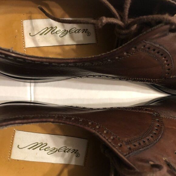 Mezlan MEZLAN MEN'S BROWN LEATHER LACE UP DRESS SHOES SIZE: 8 Size US 8 / EU 41 - 3 Thumbnail