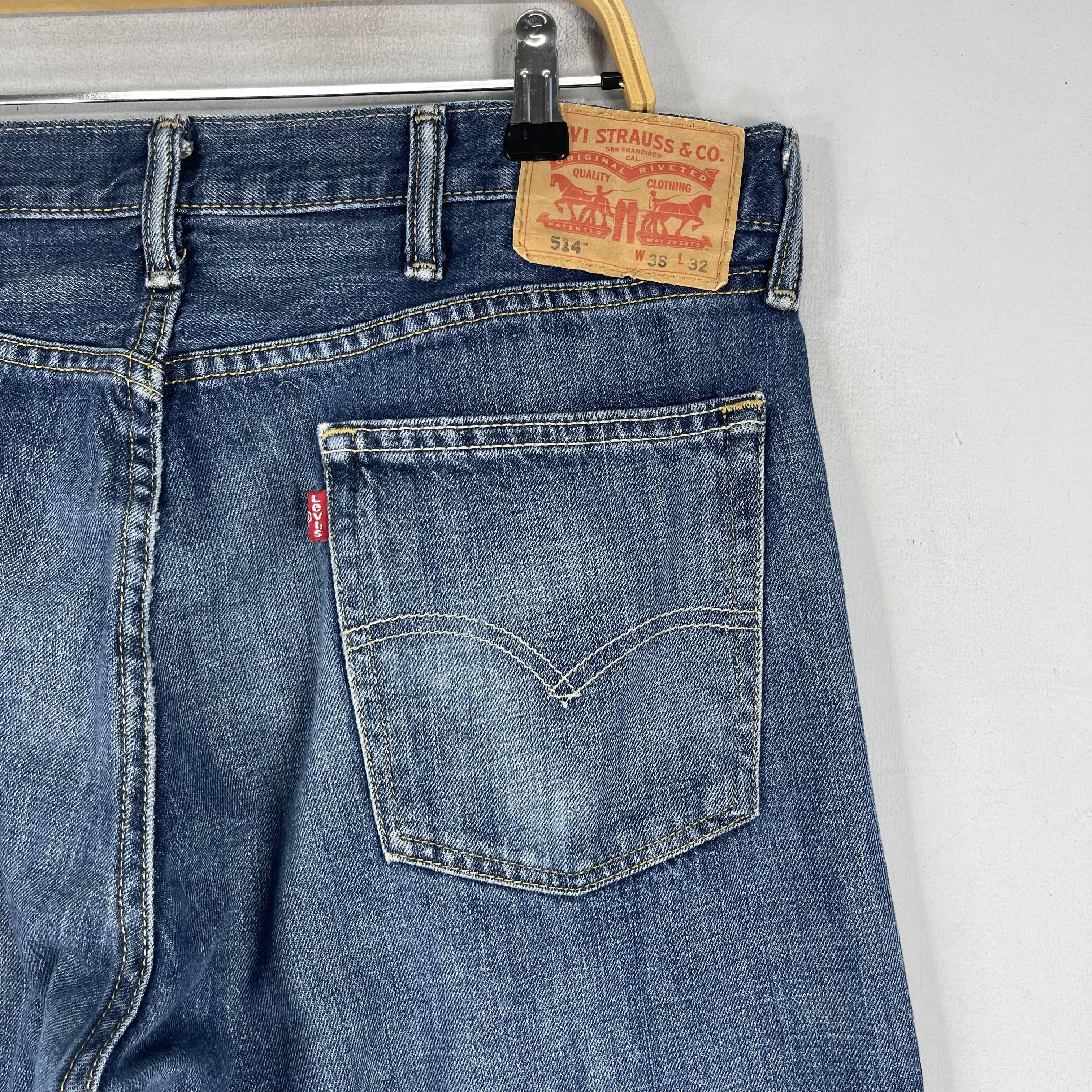 Levi's × Vintage Size 38 Vintage Levis 514 Distressed Slim Straight Jeans Size US 38 / EU 54 - 10 Thumbnail