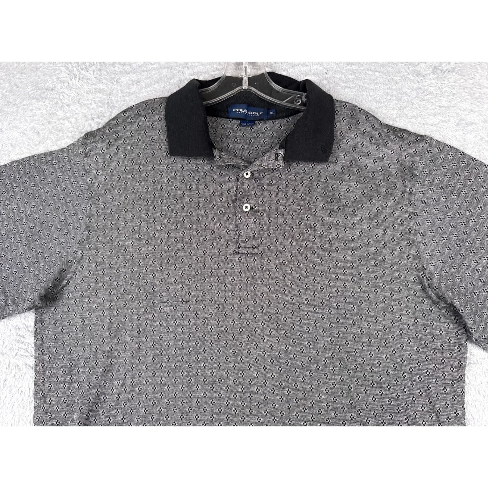 Ralph Lauren Polo Golf Ralph Lauren Shirt Men Extra Large Gray Diamond Geometric 100% Cotton Size US XL / EU 56 / 4 - 4 Thumbnail