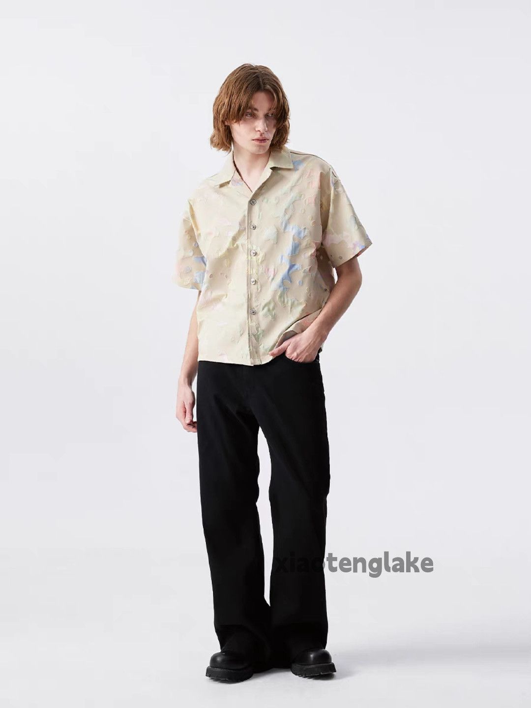 Designer × Vintage Unisex utility loose patchwork yuppie aloha Hawaiian shirt Size US L / EU 52-54 / 3 - 5 Thumbnail