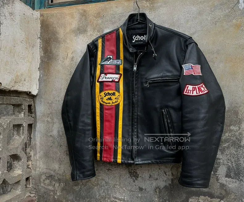 Schott Schott Vintage motorcycle leather jacket Size US XXS / EU 40 - 1 Thumbnail