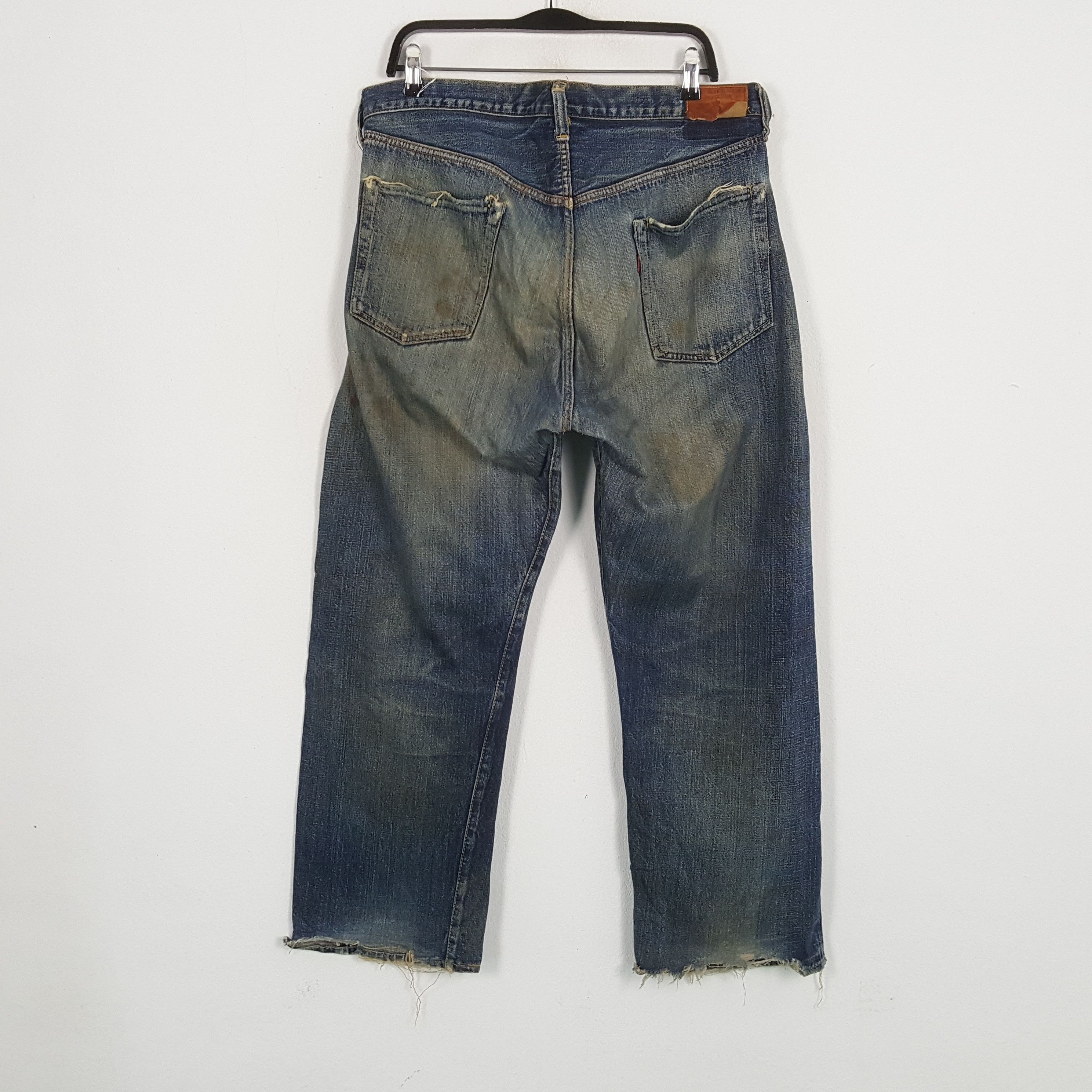 The Real McCoy's × Vintage MC COYS Japanese Streetwear Style Distressed Jeans Size US 35 - 4 Thumbnail