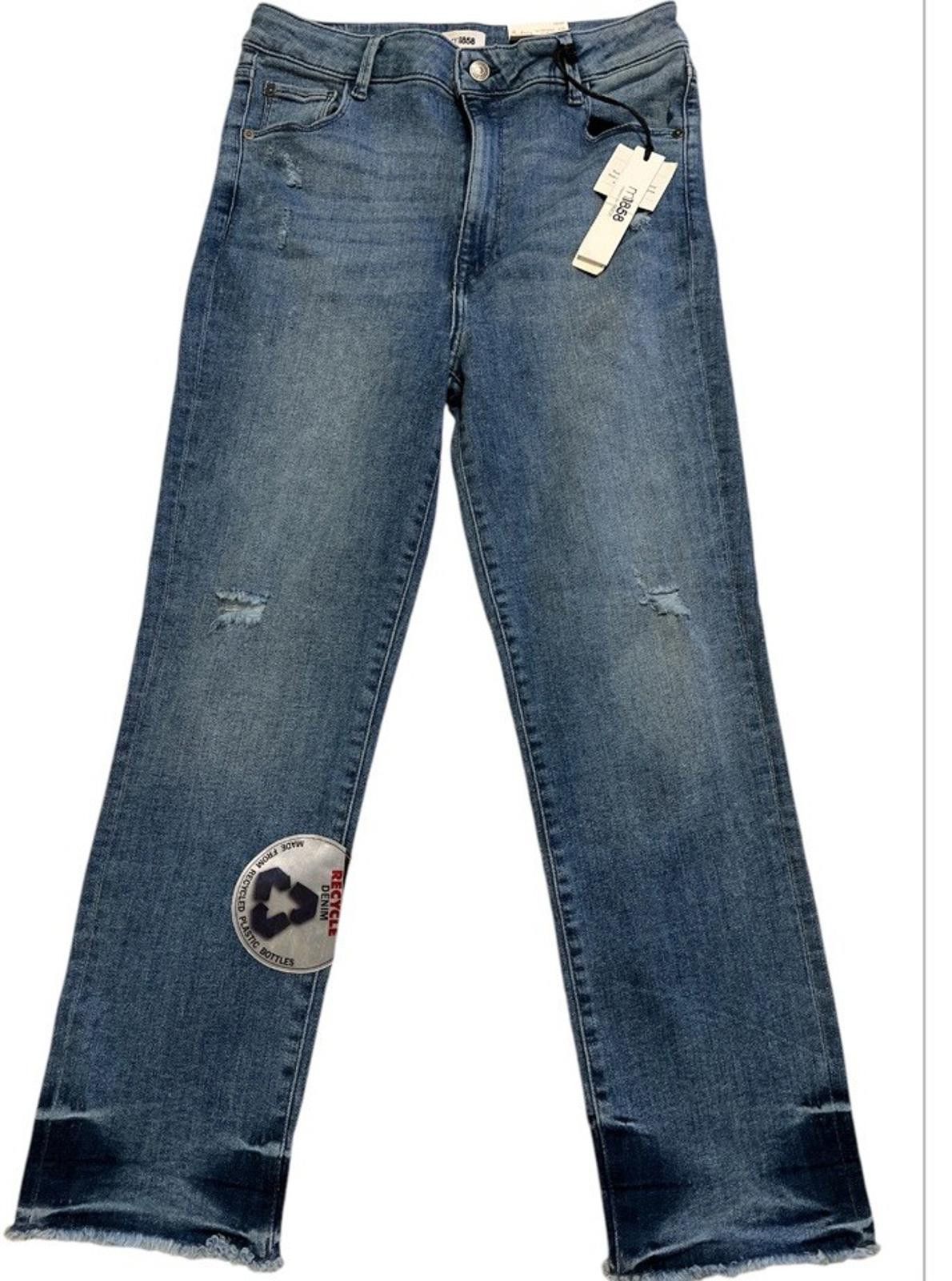 Designer M1858 Audrey Ultra High Rise Slim Straight Jeans 10/30 Size 32" / US 10 / IT 46 - 1 Thumbnail