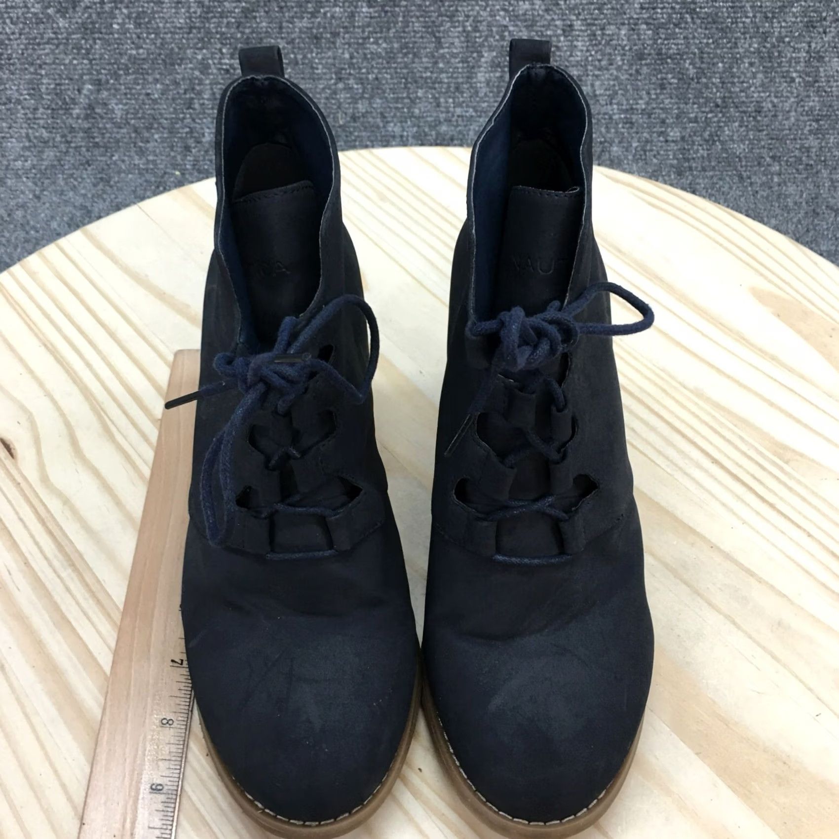 Nautica Nautica Boots Womens 8.5 Rhodes Ankle Booties Blue Faux Leather Wedge Lace Up Bootie Shoes Mens Womens Size US 9 / IT 39 - 5 Thumbnail