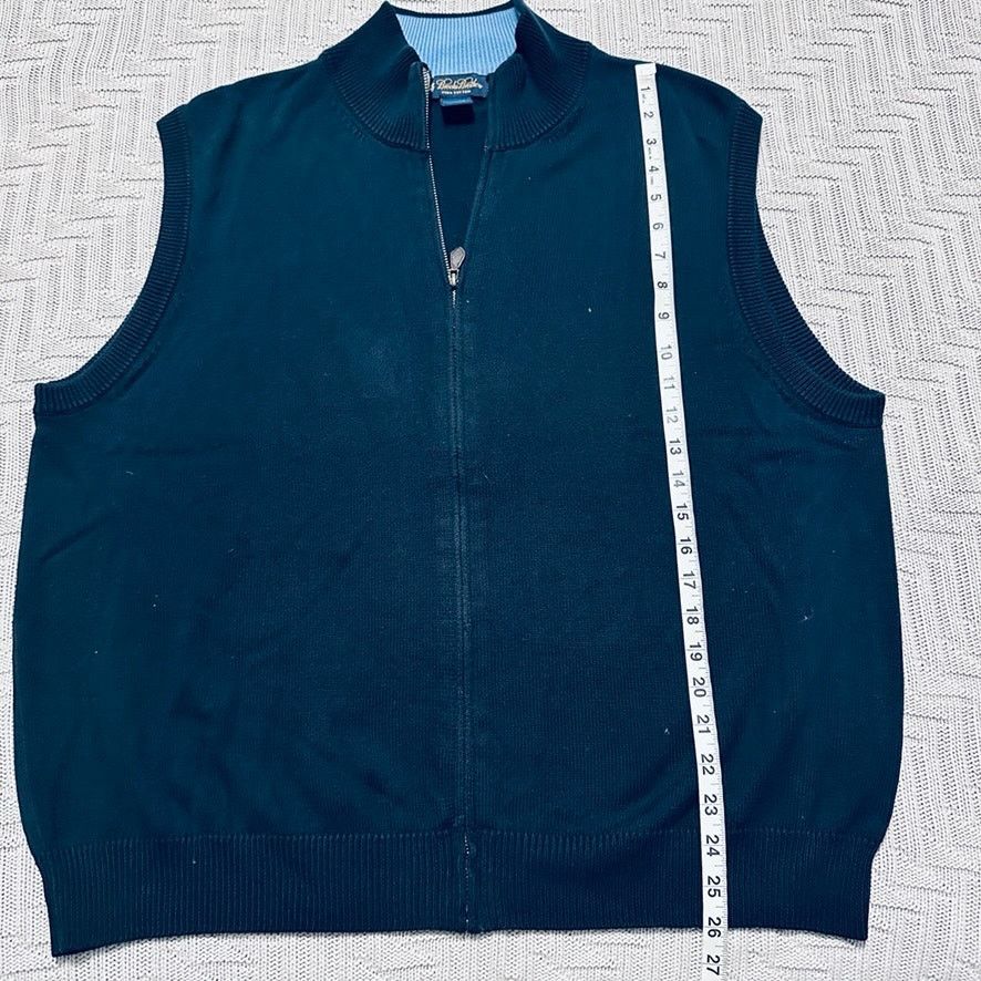 Brooks Brothers Brooks Brothers navy full zip sweater vest Size US XL / EU 56 / 4 - 6 Thumbnail