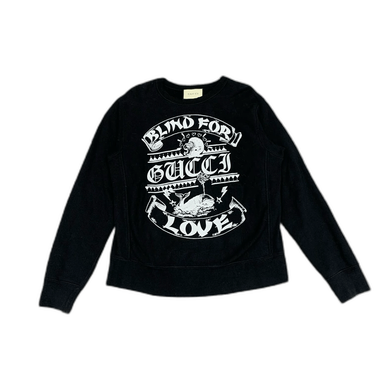 Gucci GUCCI Black Printed Long Sleeve Sweatshirt-yf Size US XL / EU 56 / 4 - 1 Thumbnail