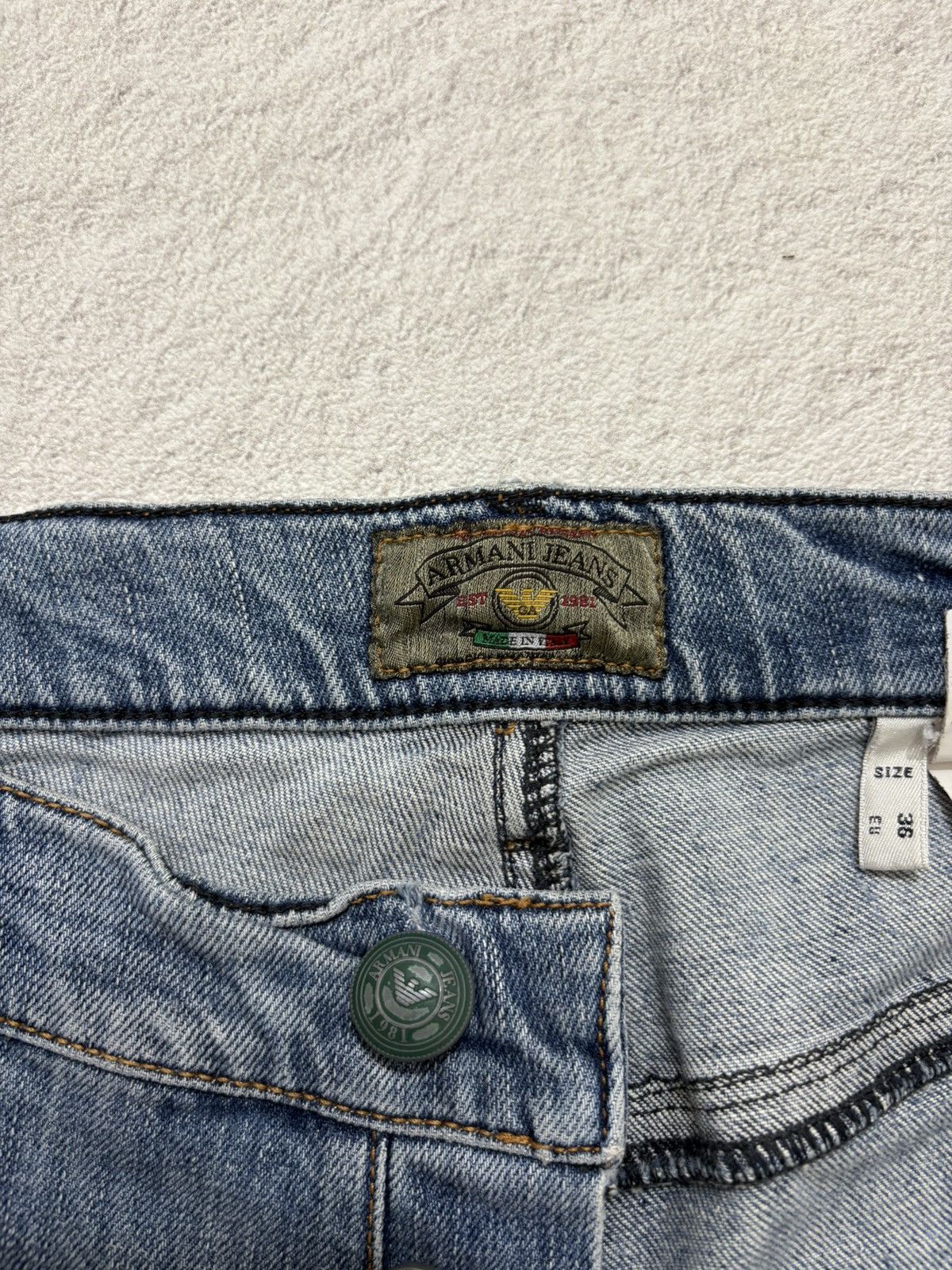 Giorgio Armani 2000s armani exchange japan bootcut wash denim y2k style Size US 34 / EU 50 - 4 Thumbnail