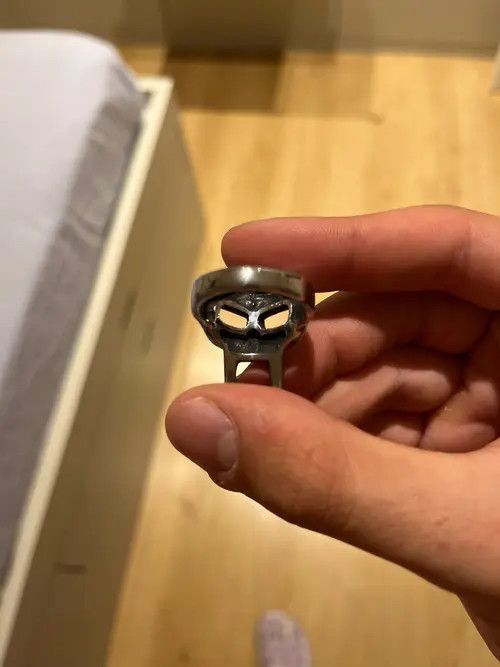 VIBE MF Doom Custom Made Silver Tone Ring Size ONE SIZE - 3 Thumbnail