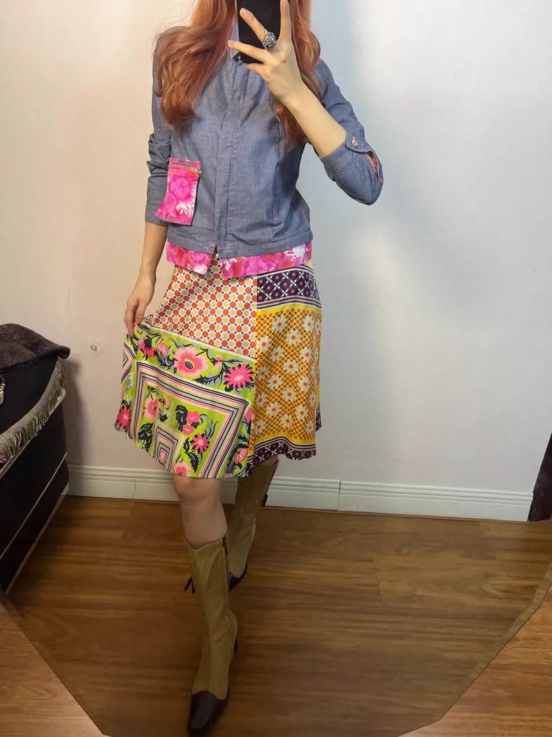 Other Comme Des Garcons size S Multi-element floral skirt Size 24" / US 00 / IT 34 - 8 Thumbnail