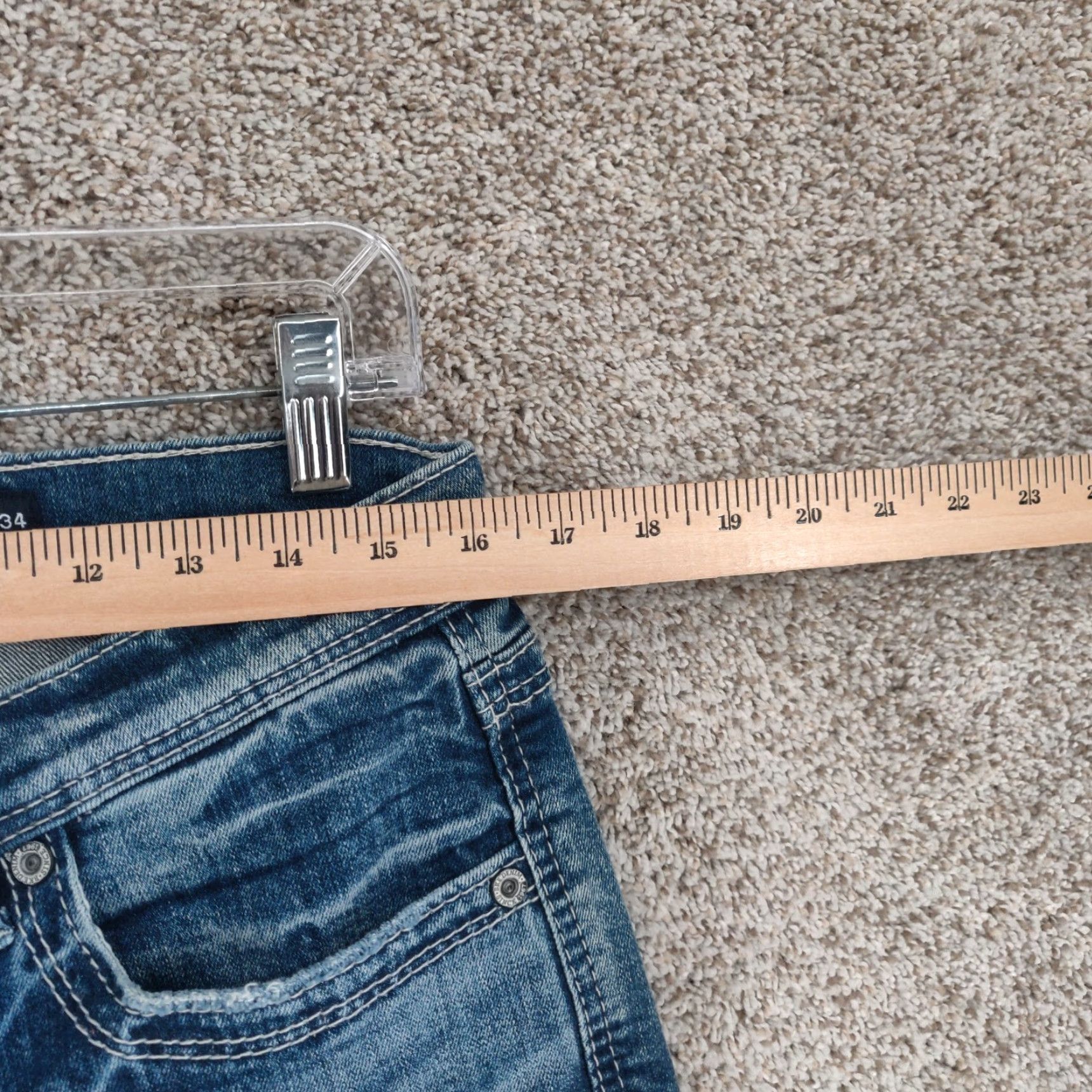 BKE BKE Fulton Jeans Mens 32X34 Blue Medium Wash Relaxed Straight Denim Pants Jeans Size US 32 / EU 48 - 7 Thumbnail