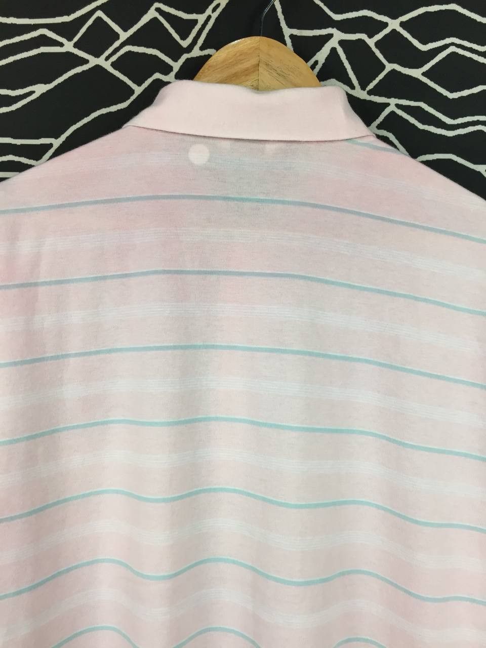 Christian Dior Monsieur Vtg Christian Dior Pastel Striped Cotton Poly Polo Shirt Size US XL / EU 56 / 4 - 8 Thumbnail