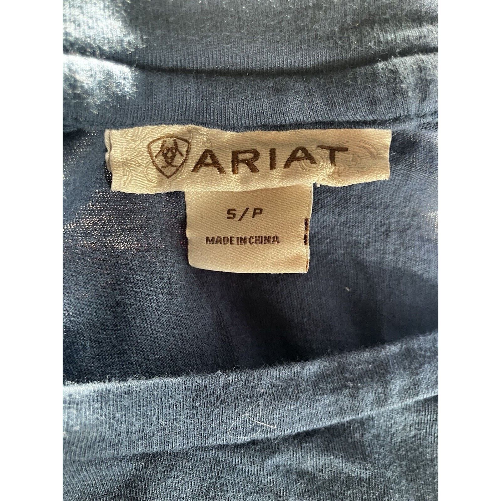 Ariat Ariat WOMEN'S Crew Neck Tee-Shirt blue and white Size S / US 4 / IT 40 - 4 Thumbnail