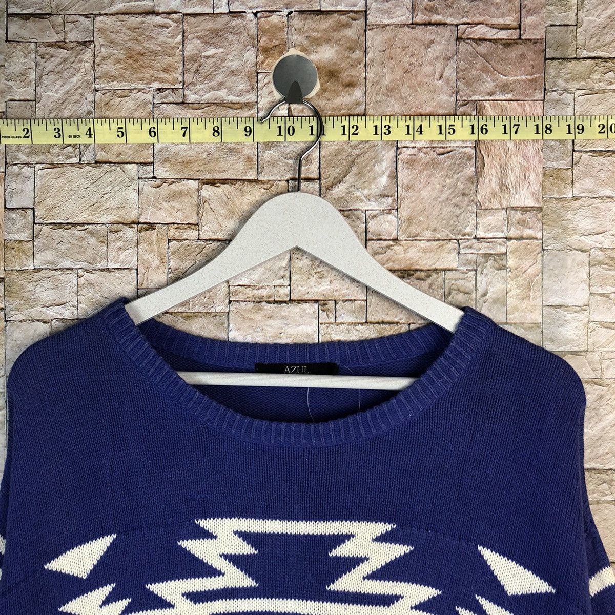Japanese Brand Azul Purple navajo Knitwear sweatshirt #A1062 Size US L / EU 52-54 / 3 - 4 Thumbnail