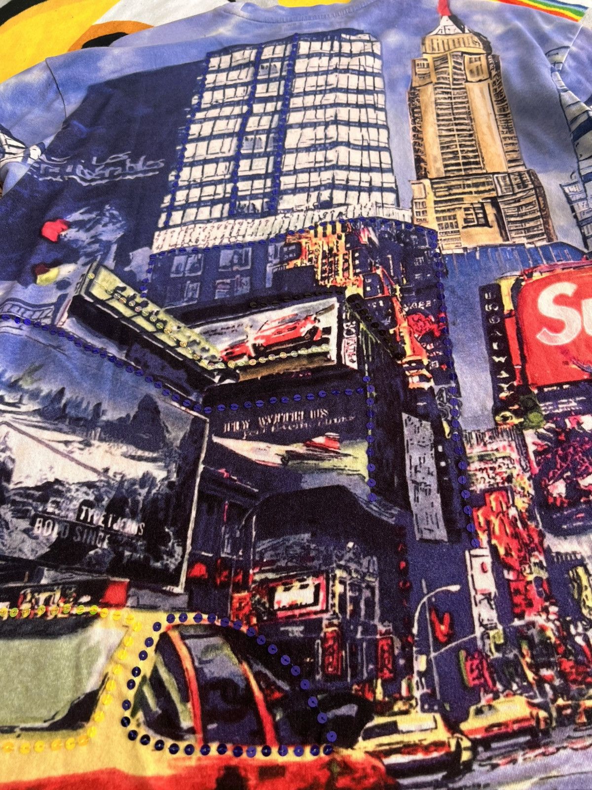 Supreme Supreme Skyline Paillettes Long Sleeve Top Day Multi t-shirt Size US M / EU 48-50 / 2 - 21 Thumbnail