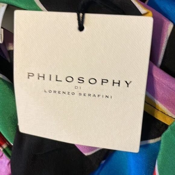 Philosophy di Lorenzo Serafini Long one shoulder dress multi colored Size M / US 6-8 / IT 42-44 - 8 Thumbnail