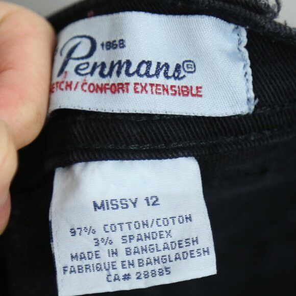 Vintage Vintage Penman's High Rise Black Denim Jeans Missy Size 12 Size 34" / US 12 / IT 48 - 3 Thumbnail
