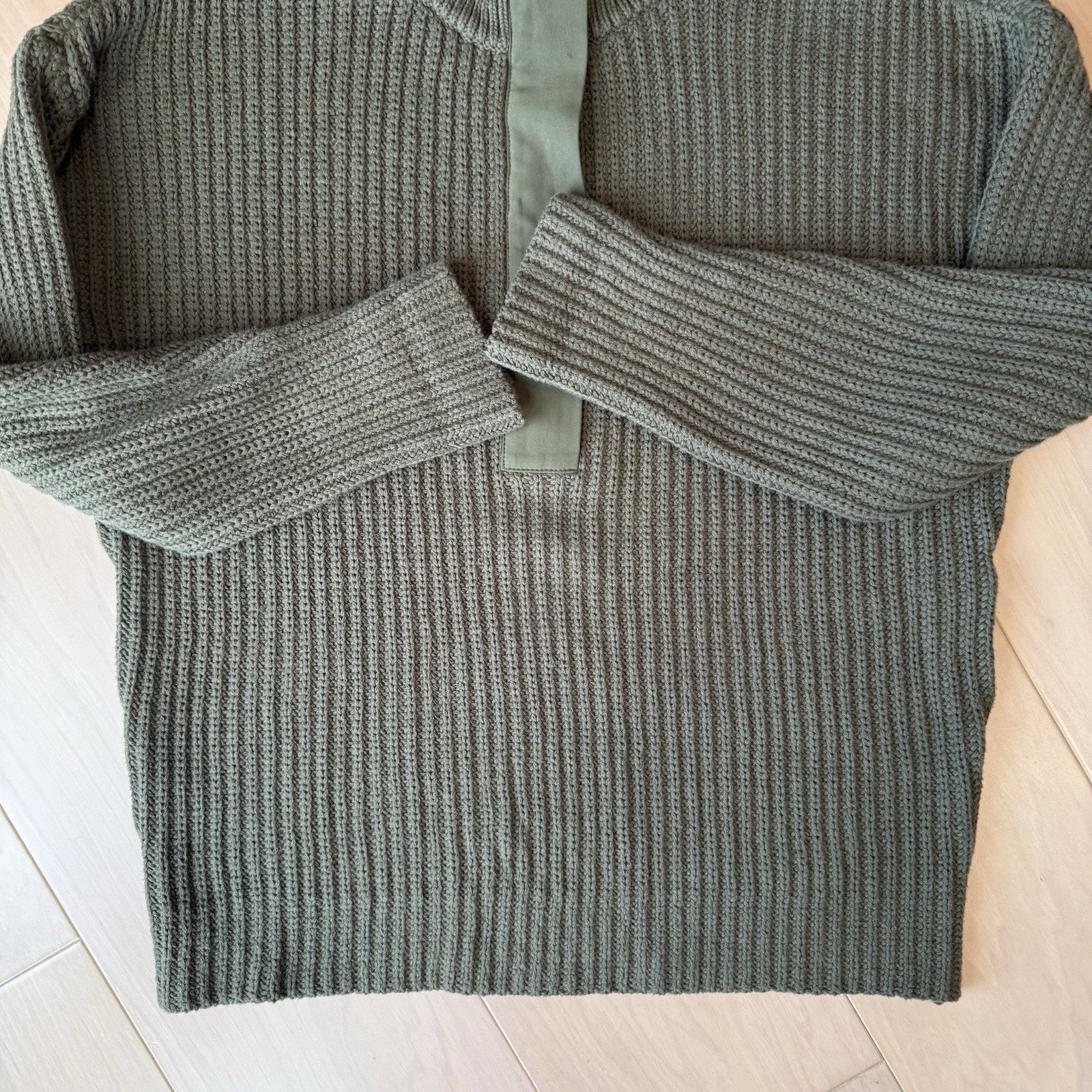 Outerknown Outerknown Sweater Small Green 1/2 Zip Cotton Pullover Size US S / EU 44-46 / 1 - 6 Thumbnail