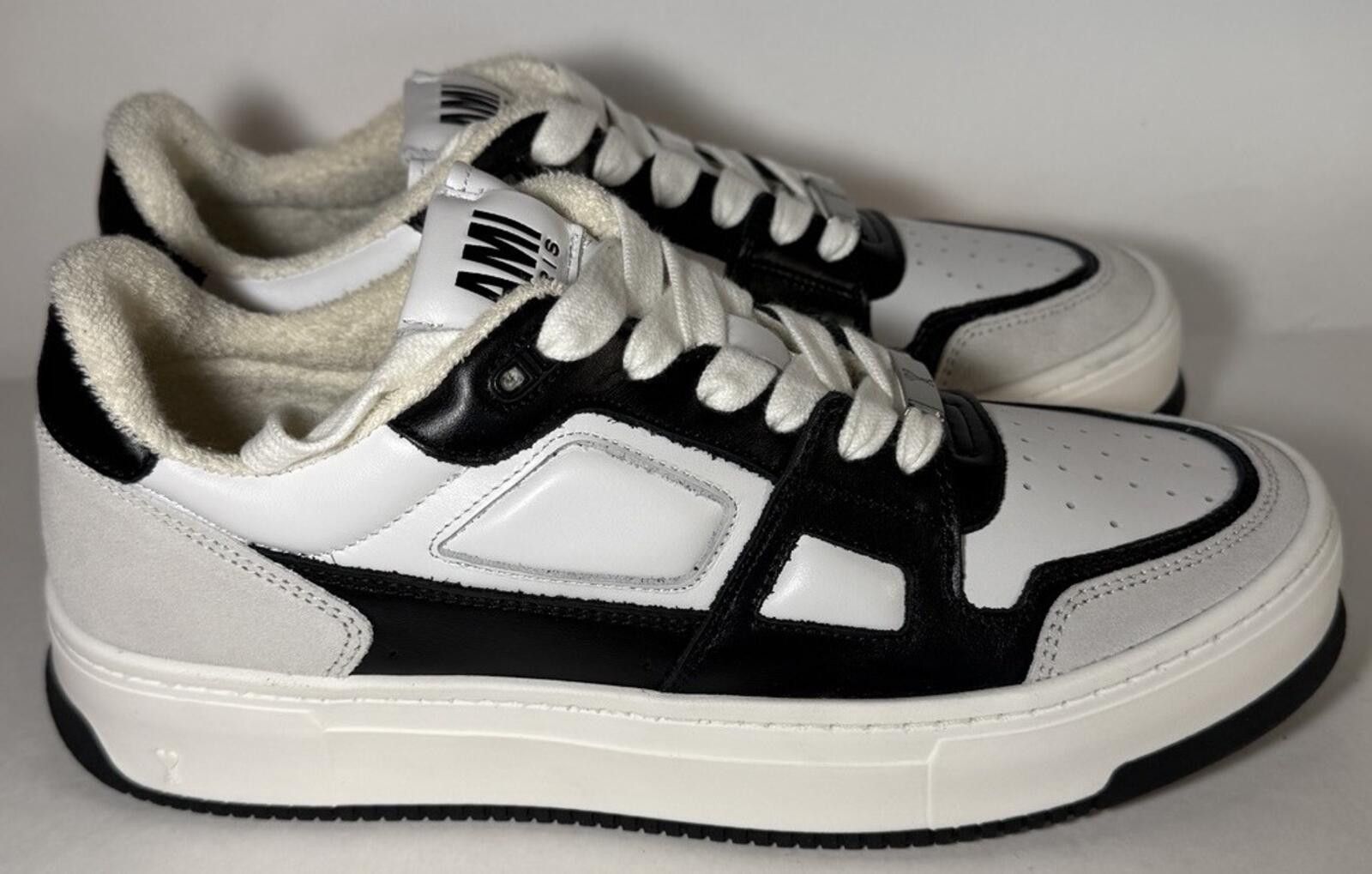 Other AMI PARIS New Arcade Low Top Suede-Trim Leather Sneaker Size US 9.5 / EU 42-43 - 3 Thumbnail