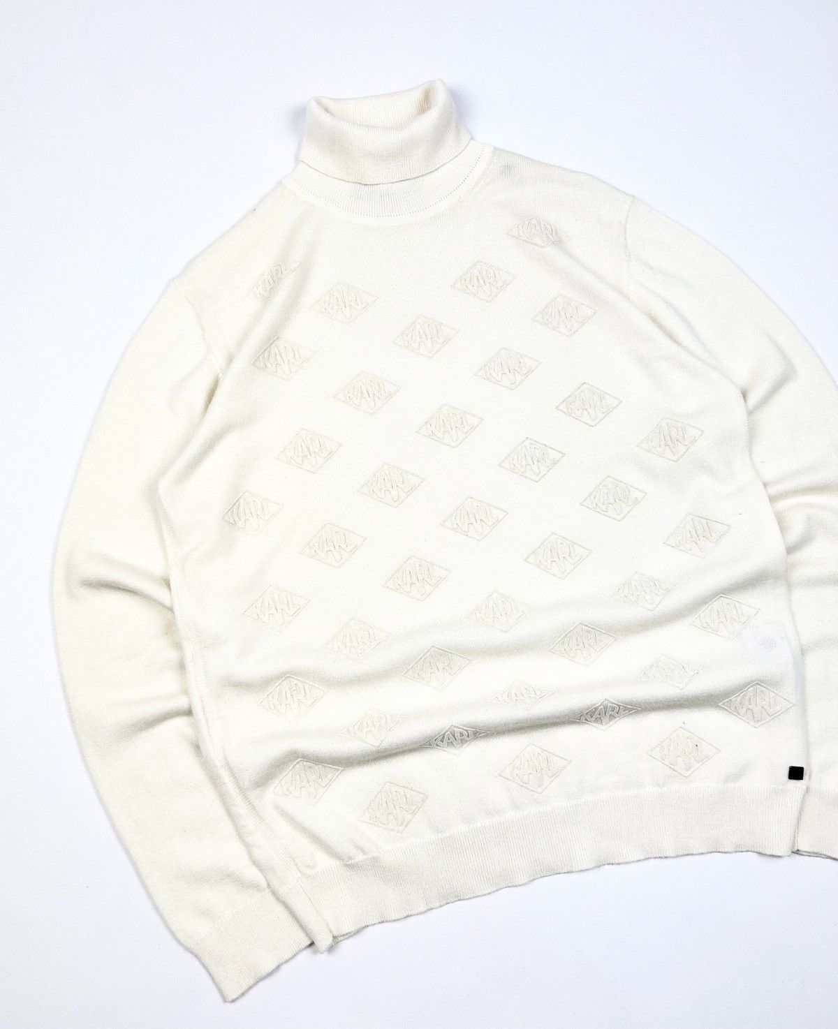 Chanel Rare Karl Lagerfeld Wool Monogram Logo Sweater Size US L / EU 52-54 / 3 - 2 Thumbnail