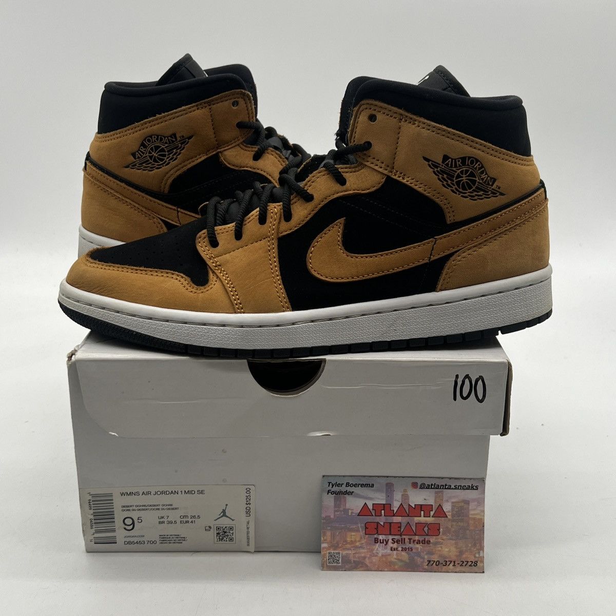 Nike Wmns air Jordan 1 mid desert ochre Size US 9.5 / IT 39.5 - 1 Thumbnail