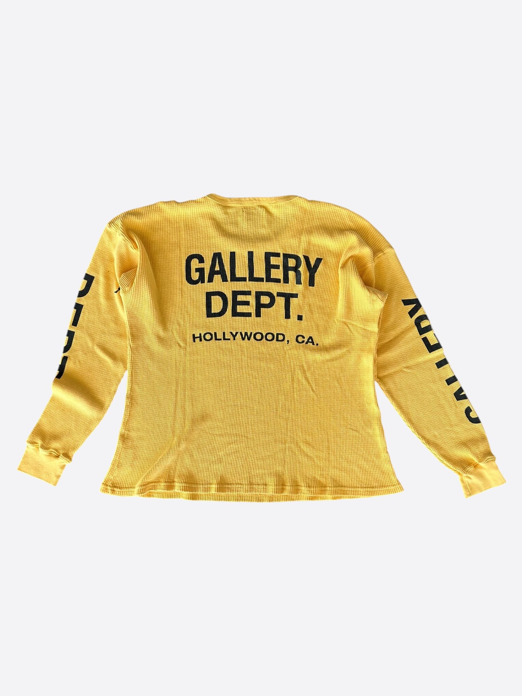 Gallery Dept. Gallery Dept Yellow & Black Logo Thermal Longsleeve T-Shirt Size US XL / EU 56 / 4 - 2 Thumbnail