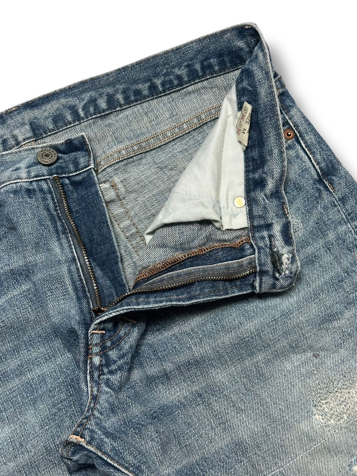Vintage RNA Jeans Hardcore We're From Slang Distressed Patches Faded Size US 33 - 12 Thumbnail