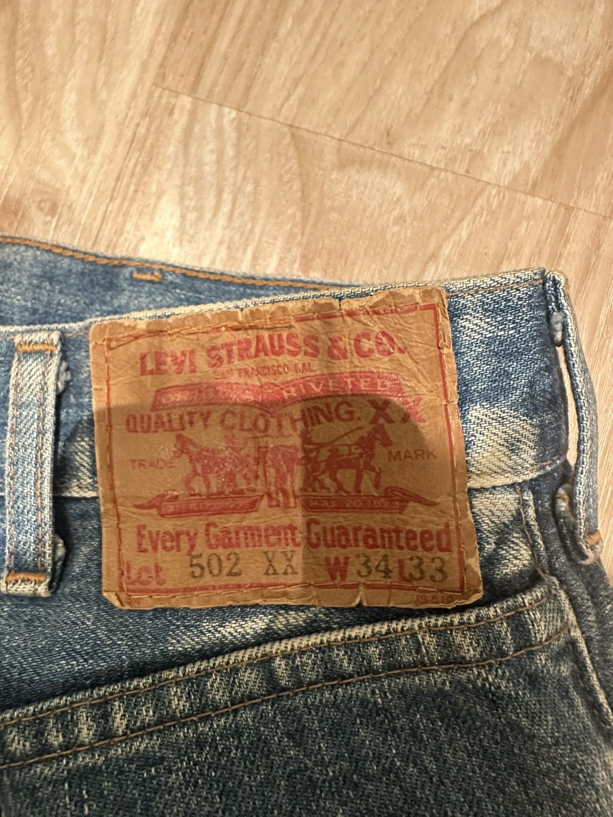 Levi's Vintage Clothing Levi’s 502 Selvedge Jeans Redline Size US 34 / EU 50 - 7 Thumbnail