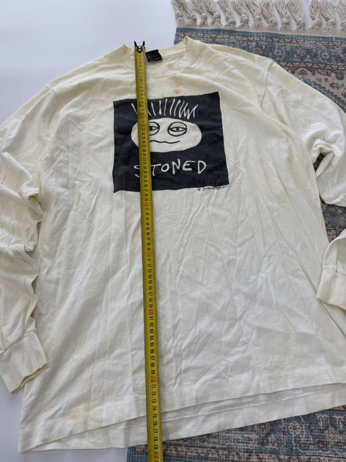 Vintage Vintage 1991 Stoned Again Screen Stars Humor Long Sleeve Size US XL / EU 56 / 4 - 8 Thumbnail