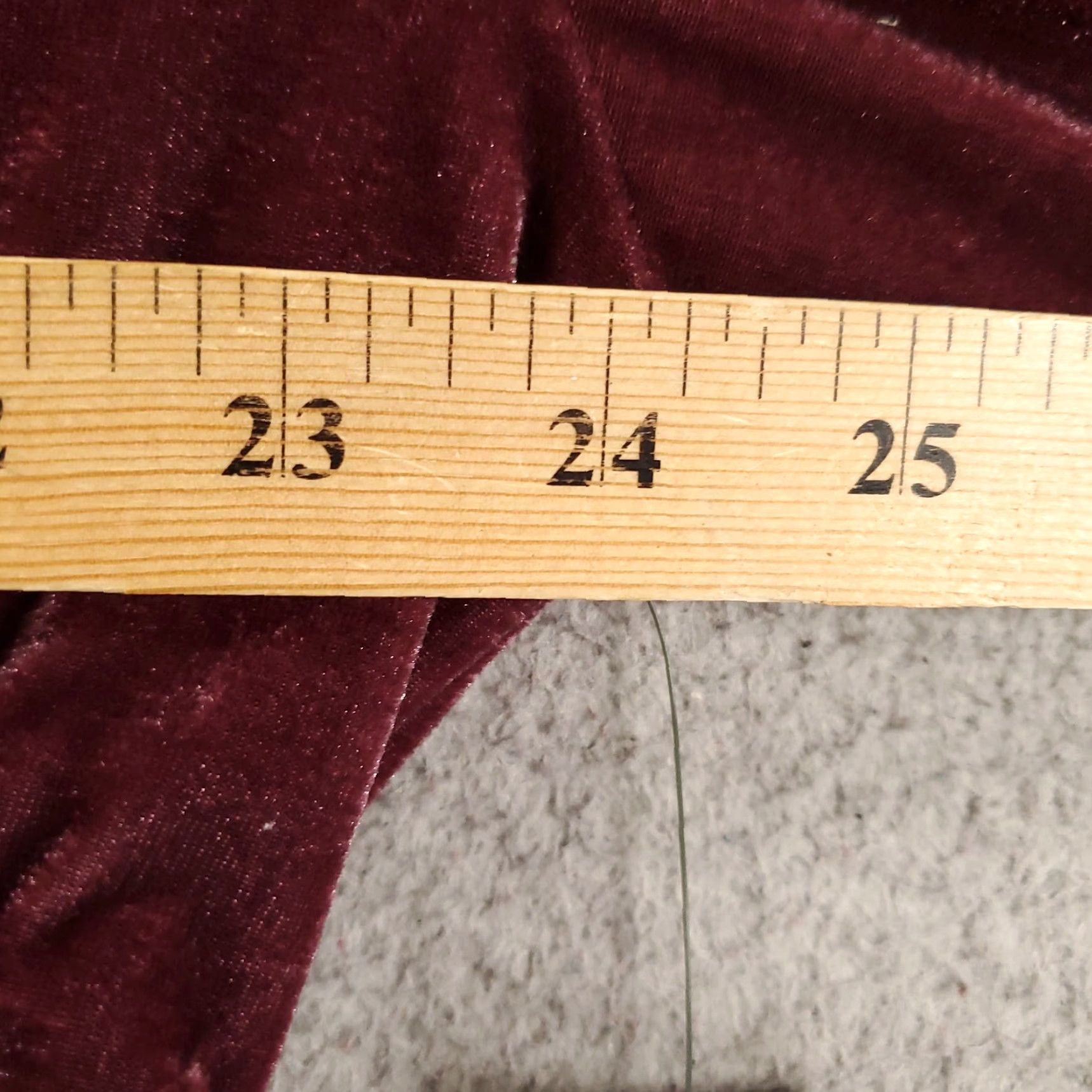 Vintage Terra & Sky Velour Dress 2X Burgundy Red Knee Length A-Line Long Sleeve NWT Womens Plus Size Size XXL / US 16-18 / IT 52-54 - 4 Thumbnail