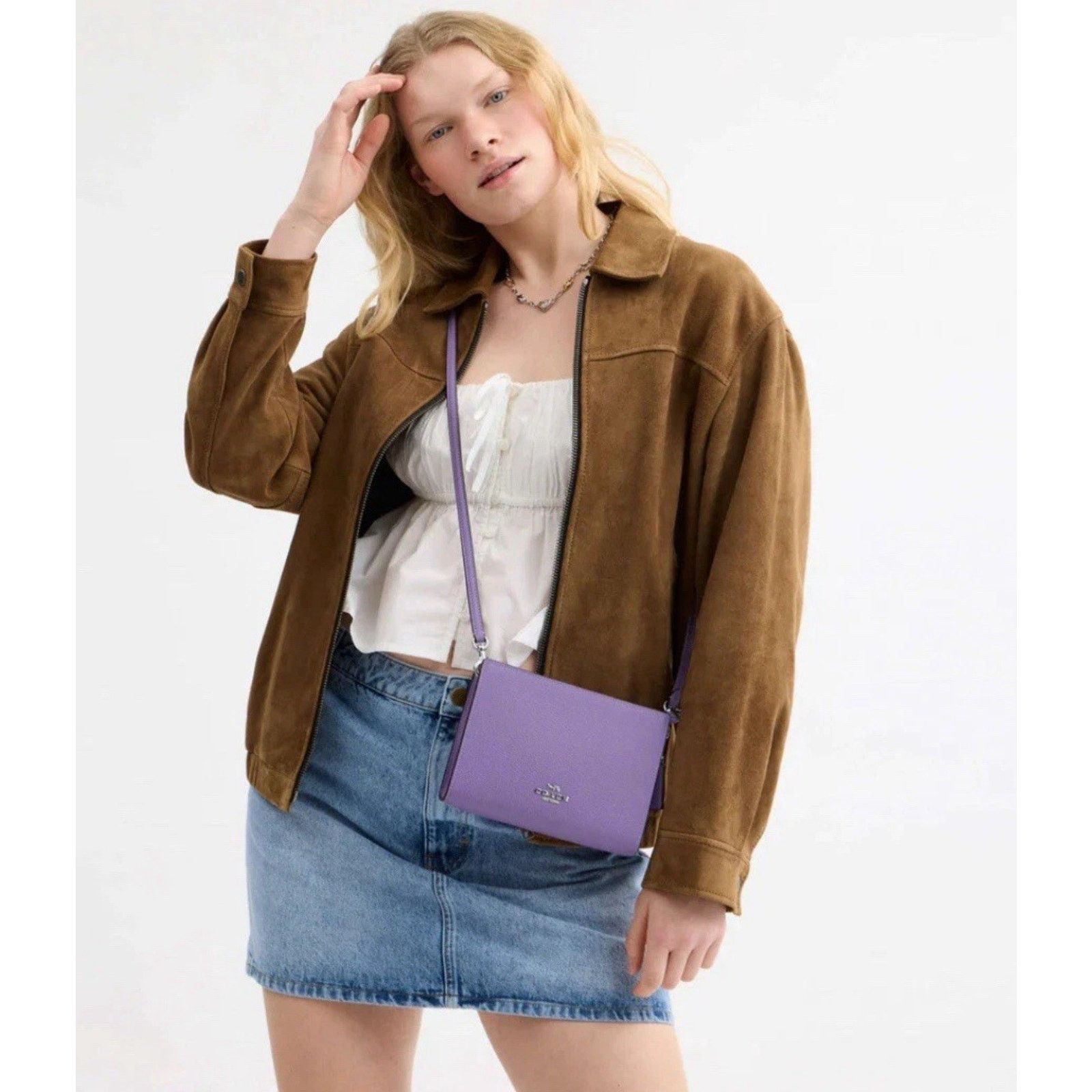 Coach NWT Coach CAT21 Slim Crossbody Pebbled Leather Iris CAR12 Size ONE SIZE - 6 Thumbnail