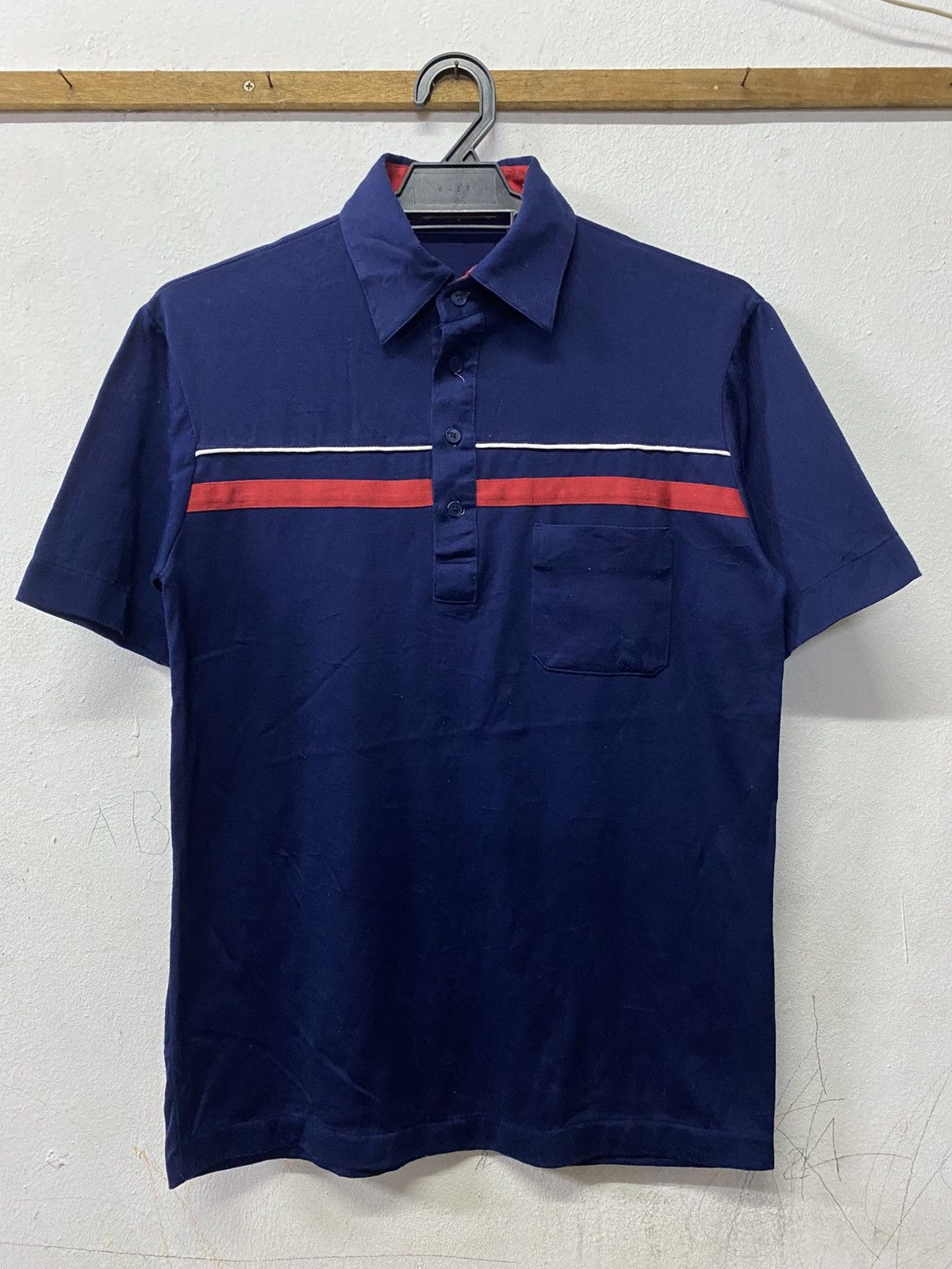 Japanese Brand × Vintage Vintage 80s Japanese Knit Casual Polo T-Shirt 🔥 Size US M / EU 48-50 / 2 - 1 Thumbnail