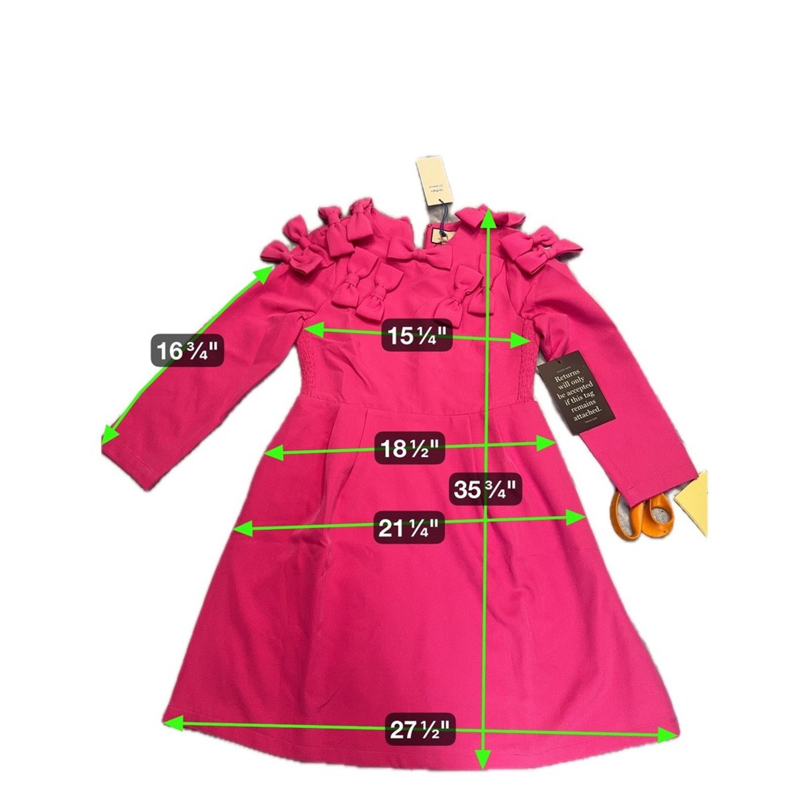 Roberta di Camerino Tuckernuck x Cameron Eubanks Wimberly Pink Bow –Small NWT Size S / US 4 / IT 40 - 2 Thumbnail