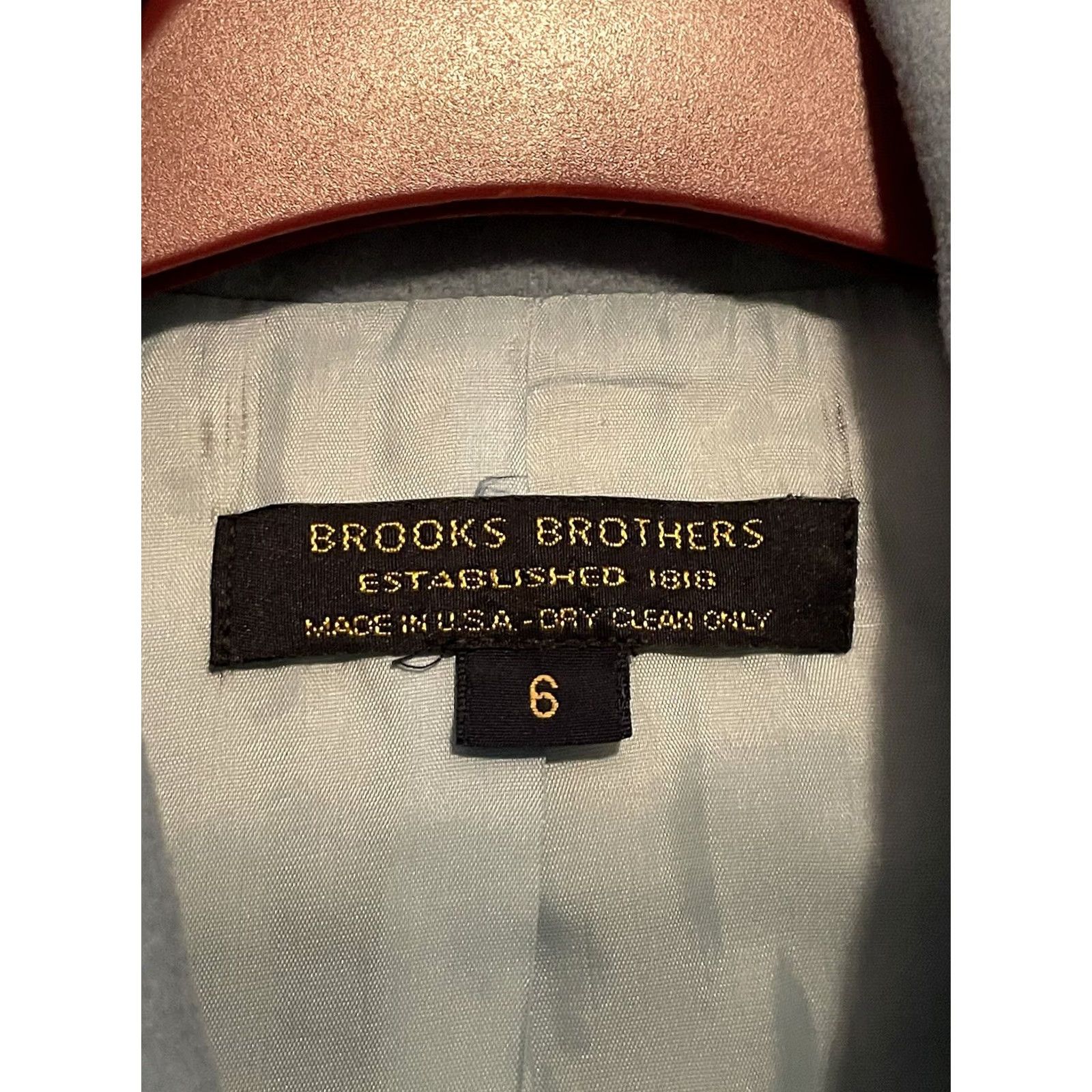 Brooks Brothers VINTAGE Brooks Brothers Women’s Jacket Blue Wool Zip 6 Short 22” 18” Pit to Pit Women A443 Size 28" / US 6 / IT 42 - 3 Thumbnail