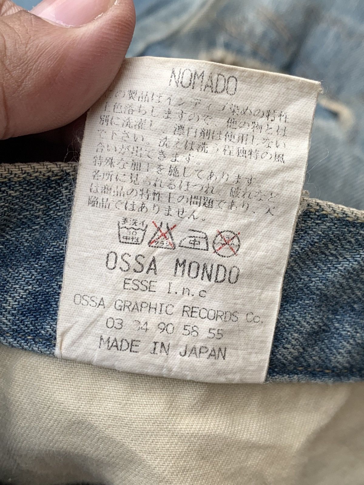 Vintage Rare Distressed Ossa Mondo Jeans – Made in Japan 🇯🇵 Size US 33 - 9 Thumbnail
