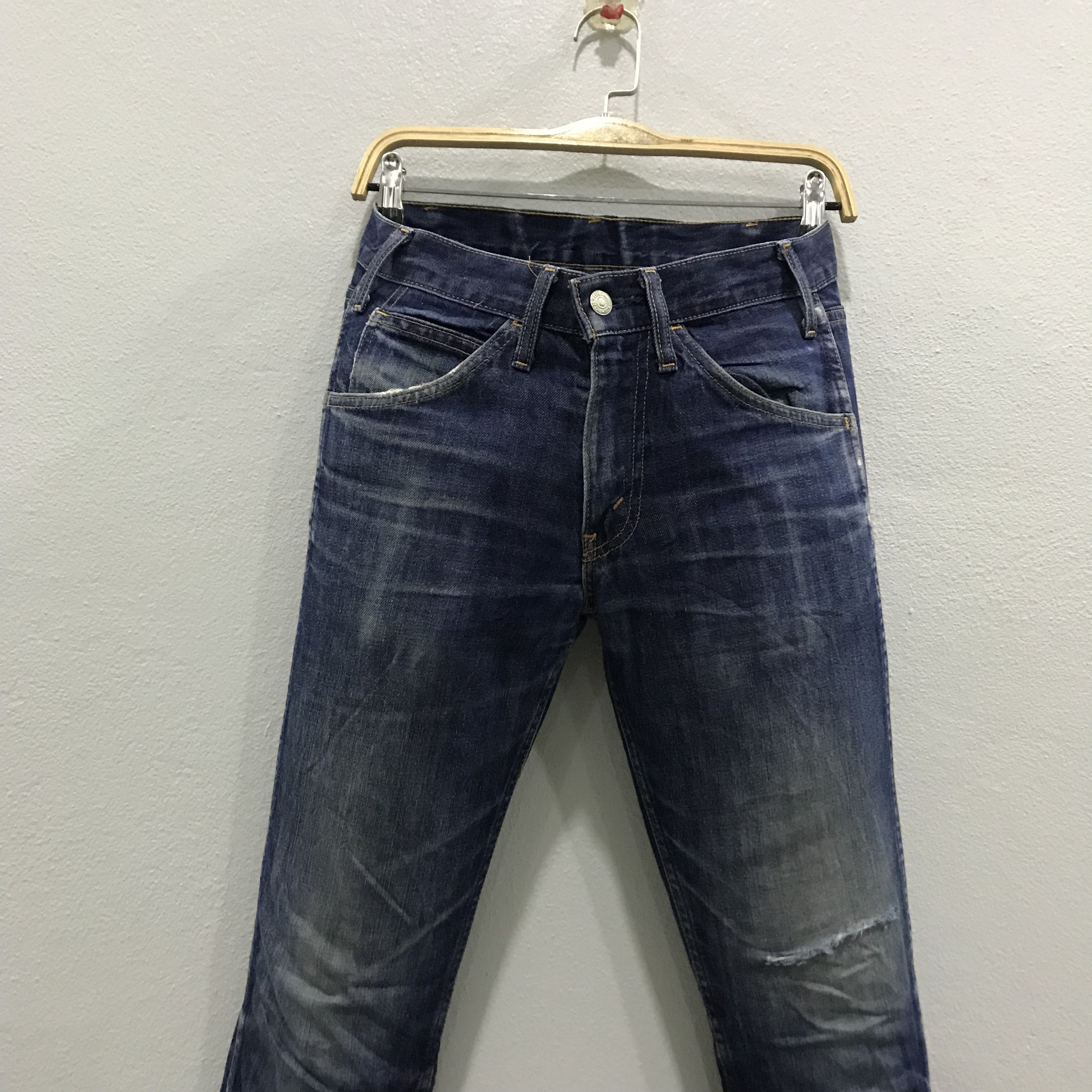Levi's Vintage Levis 606 Slim Tapered Distressed Whiskered Faded Size US 29 - 3 Thumbnail