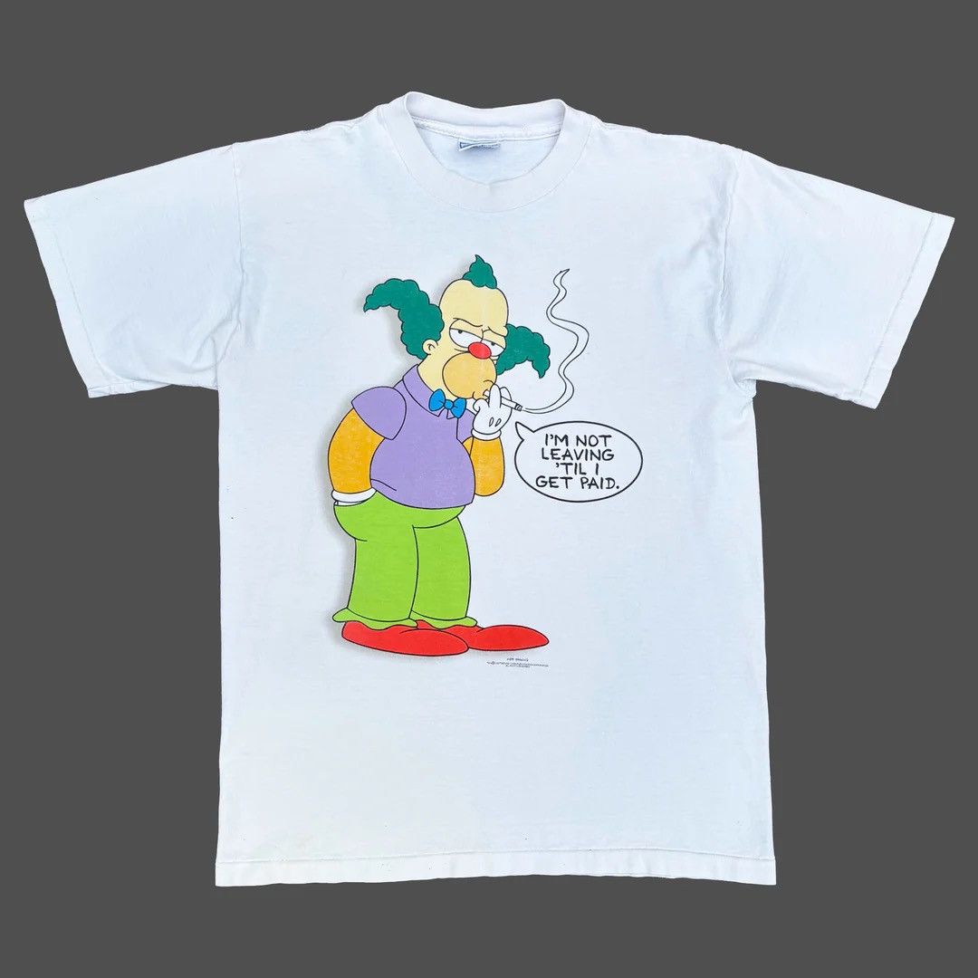 Vintage The Simpsons 1999 99 90s Krusty The Clown Vintage T-Shirt Size US L / EU 52-54 / 3 - 1 Thumbnail