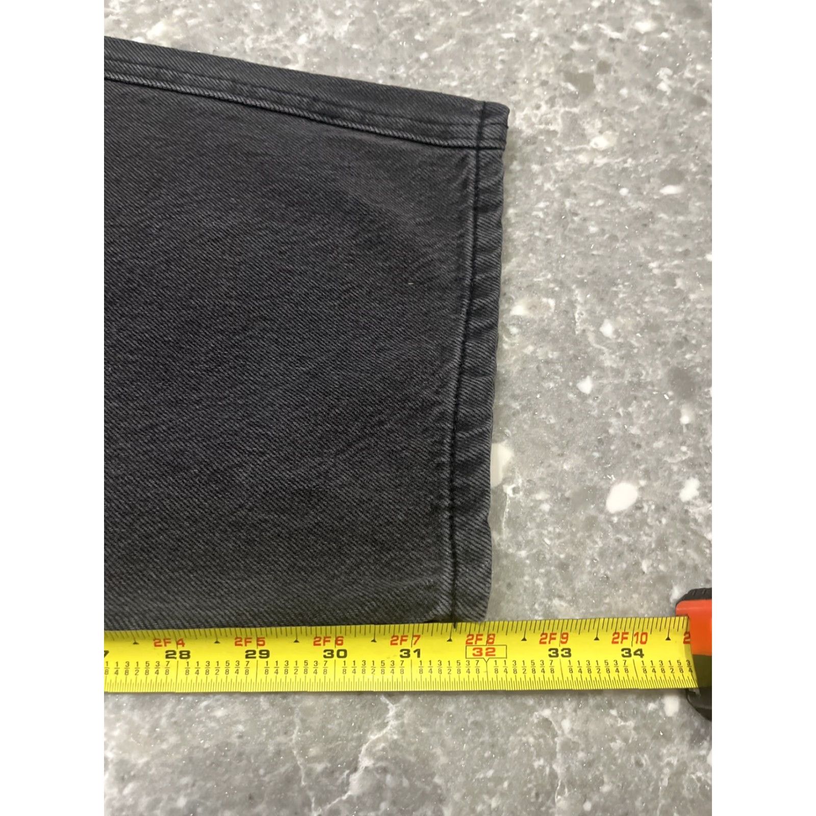 Empyre Empyre Jeans Womens 11 Black Tori Denim High Rise Baggy Skater 34 in Inseam 32 5-Pocket Zipper Button Logo Vintage Womens Jeans Size 32" / US 10 / IT 46 - 6 Thumbnail