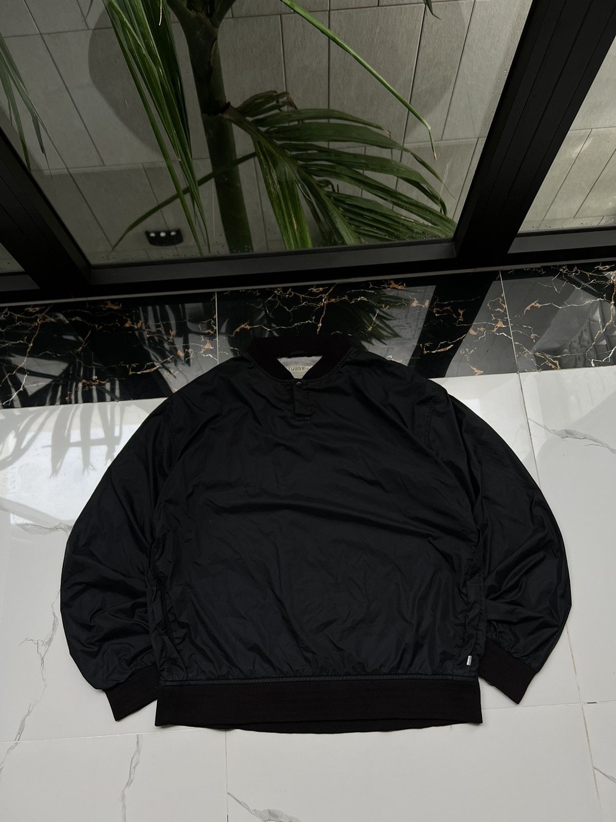 Stussy × Vintage 90's STUSSY FITNESS RARE Y2K SMALL LOGO NYLON SWEATSHIRT Size US L / EU 52-54 / 3 - 1 Thumbnail