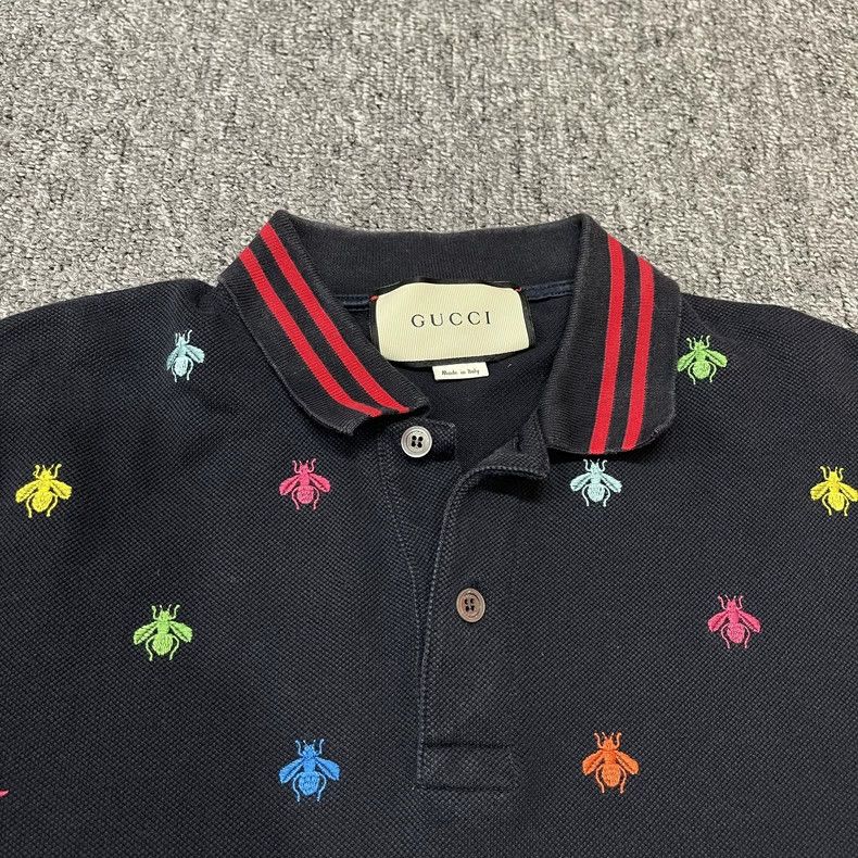 Gucci Gucci Little bee full logo short-sleeved polo shirt T-shirt Size US M / EU 48-50 / 2 - 2 Thumbnail