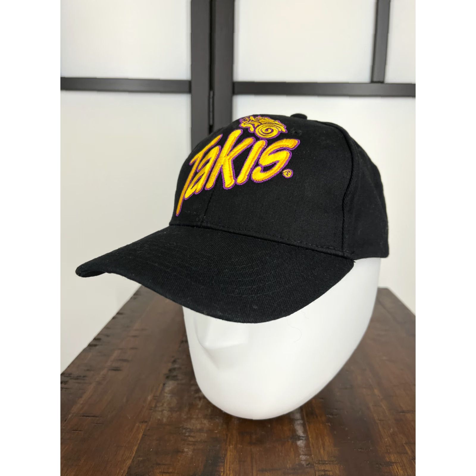 Vintage Knock Out Specialties Hat Cap Strap Back One Size Adult Black Yellow Purple Embroidered Chips Baseball Cap Mens Shirt Size ONE SIZE - 4 Thumbnail
