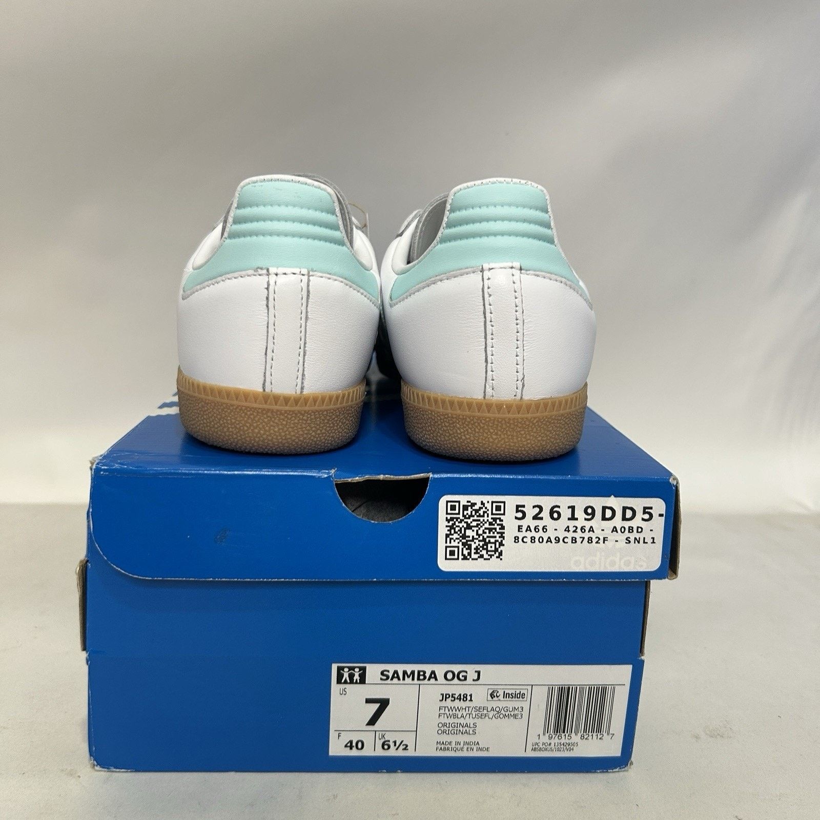 Adidas Adidas Samba OG GS “White Mint” JP5481 Size US 8 / IT 38 - 4 Thumbnail